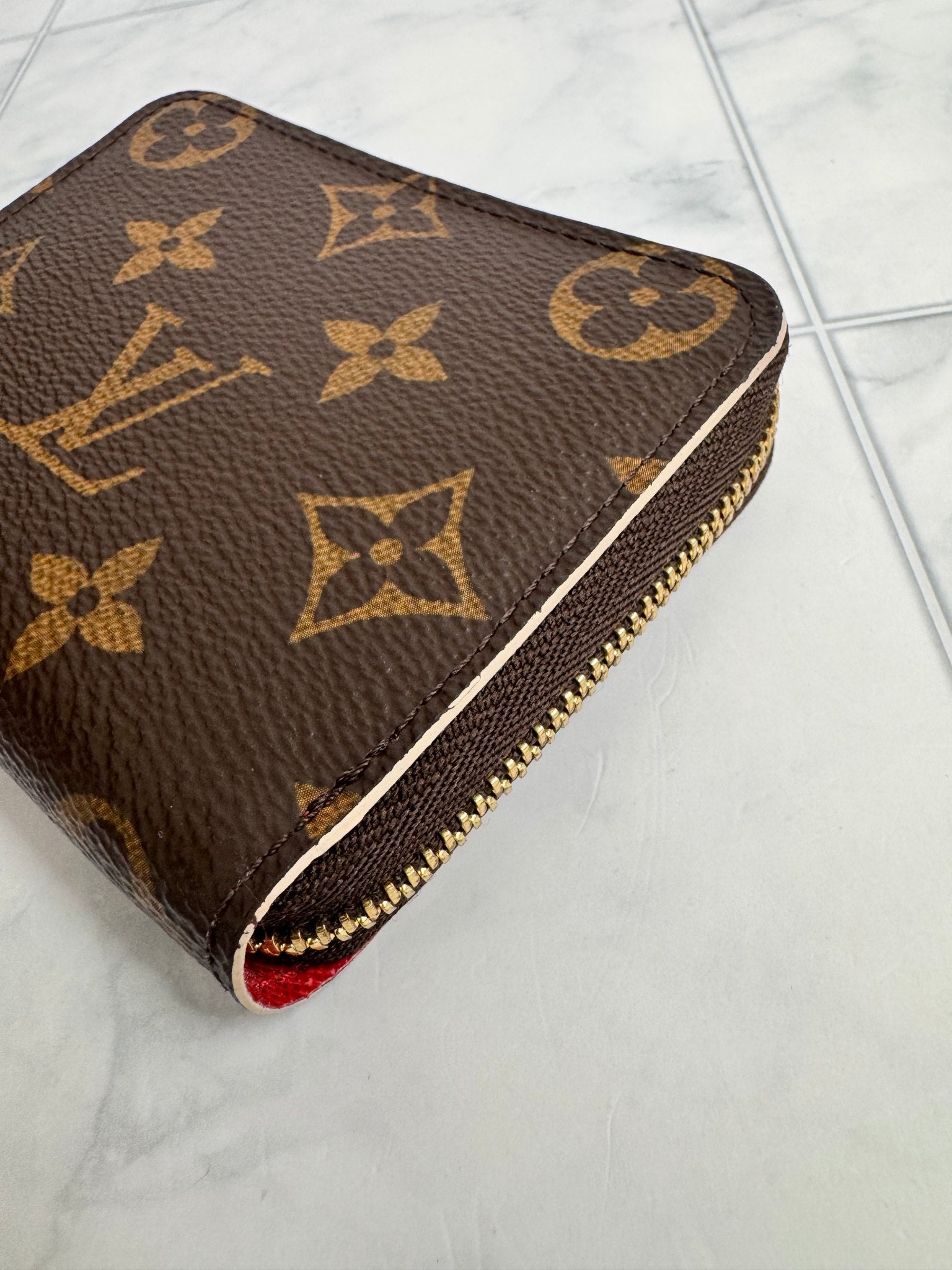 Louis Vuitton Monogram Flower Charm Compact Zippy Wallet