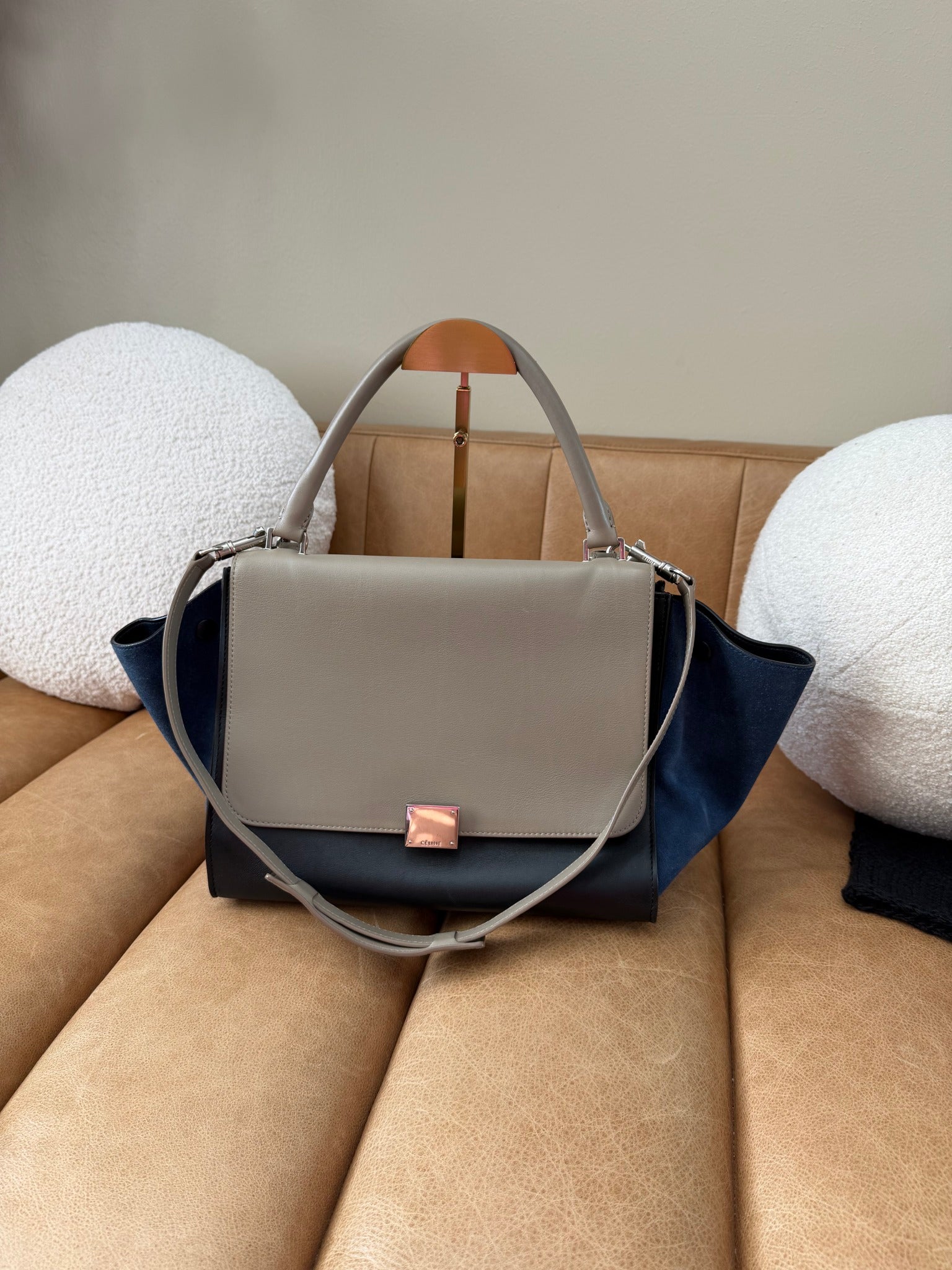 Celine Multicolor Trapeze Two Way Bag