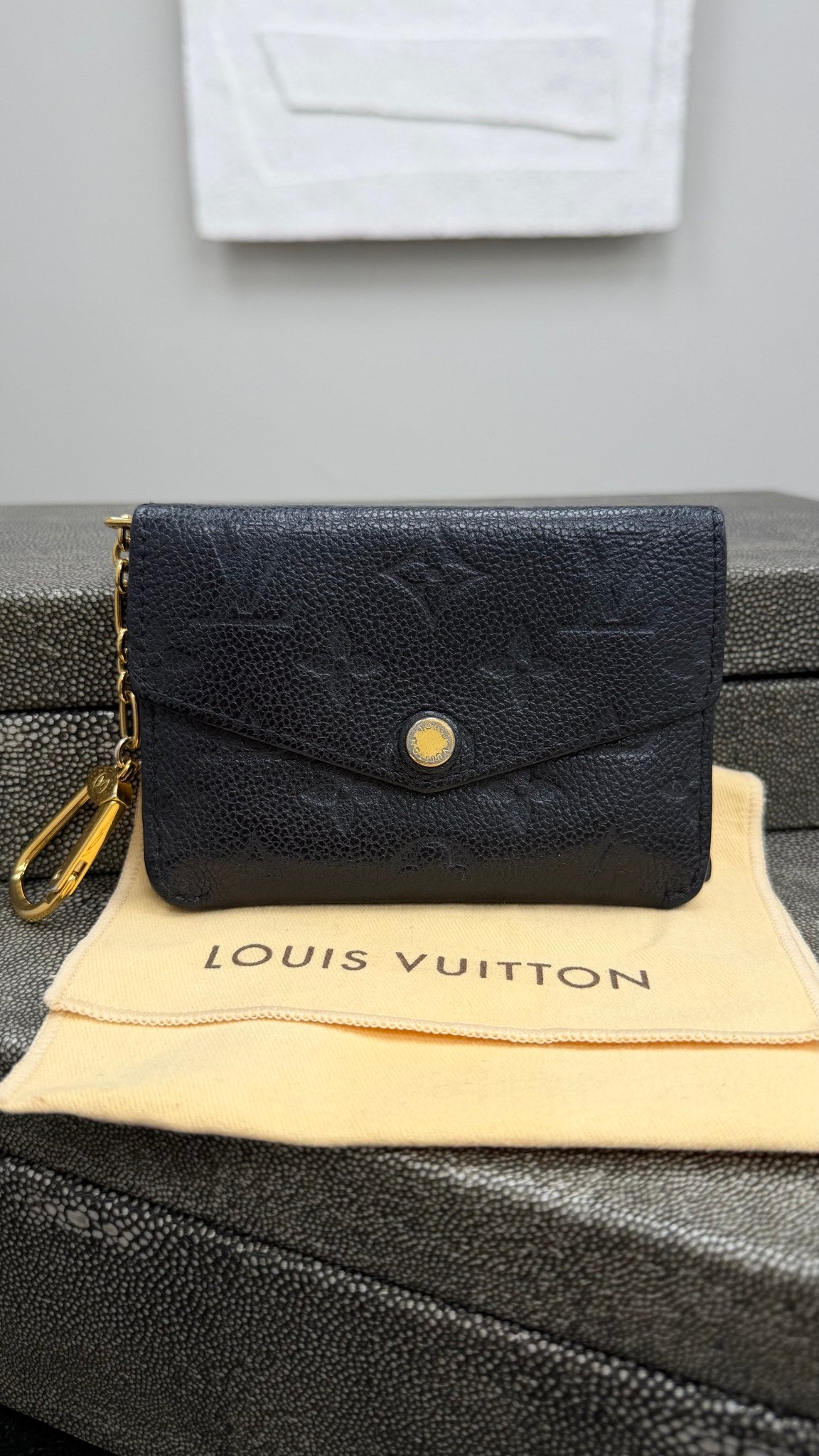 Louis Vuitton Black Empreinte Leather Pochette Cles