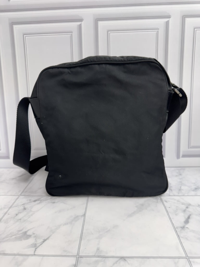 Prada Black Nylon Messenger Crossbody Bag