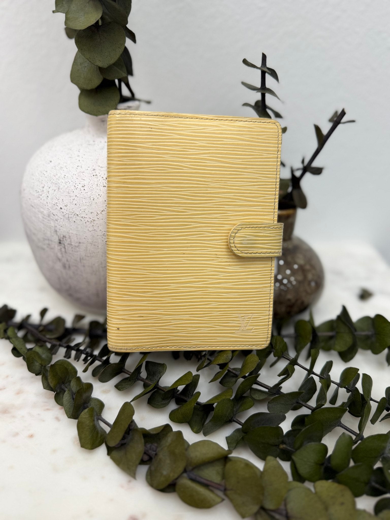 Louis Vuitton Yellow Epi Leather Passport Agenda PM