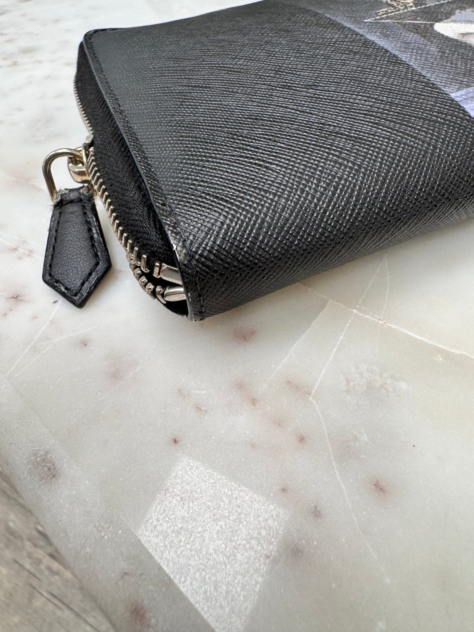 Givenchy Black Madonna Saffiano Leather Zippy Walet