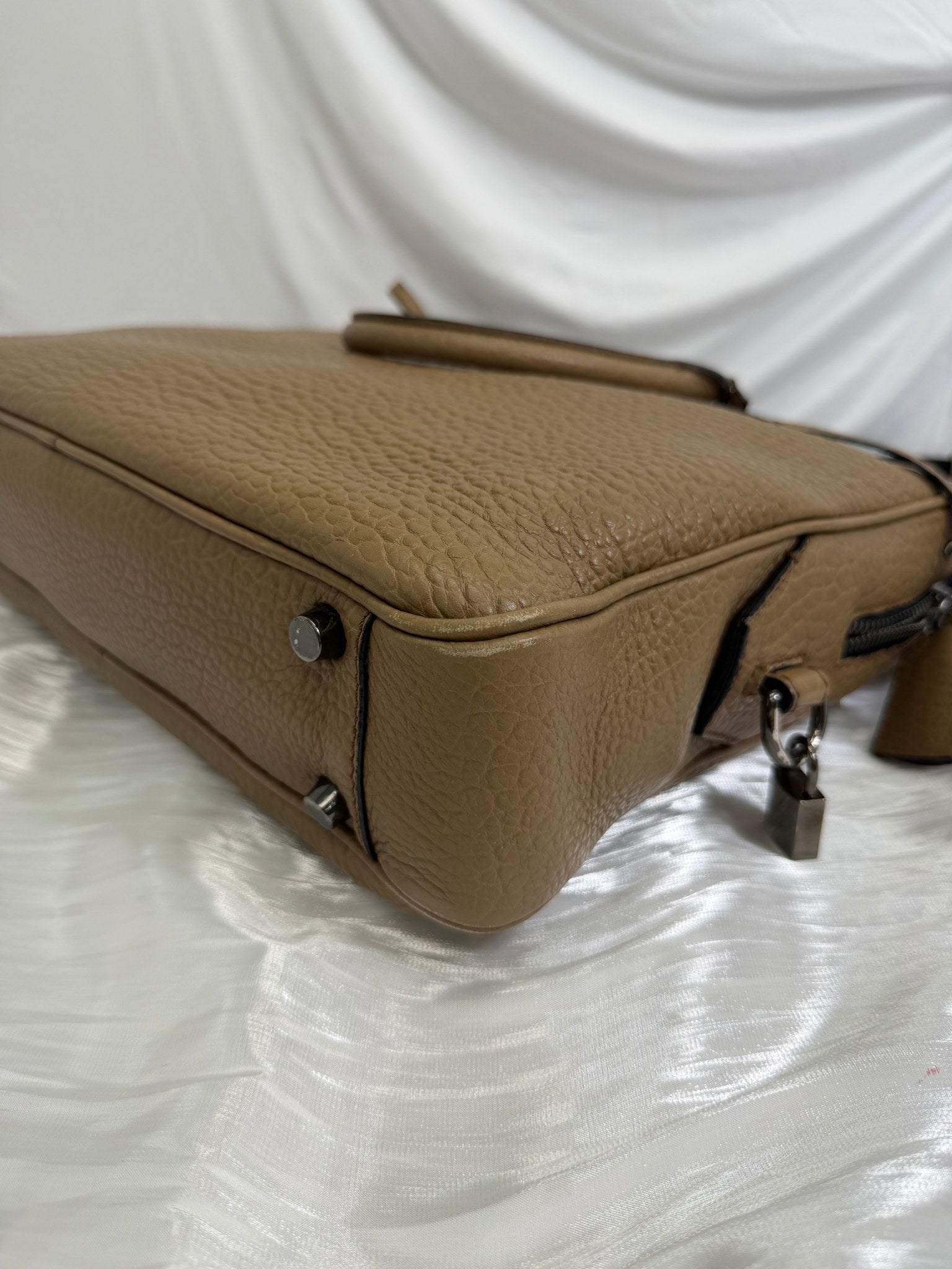 Burberry Beige Leather Briefcase