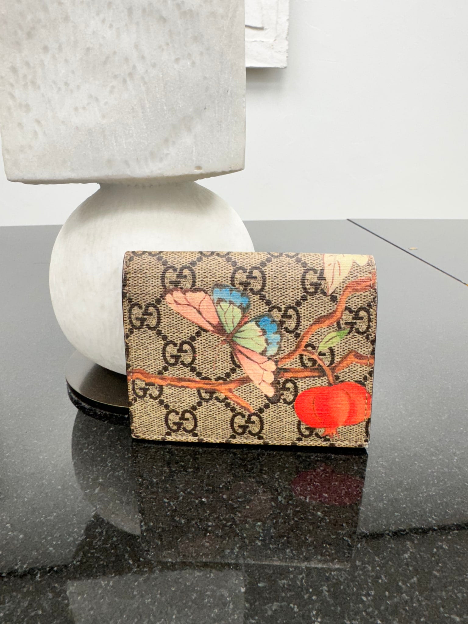 Gucci GG Supreme Tian Bifold Card Case
