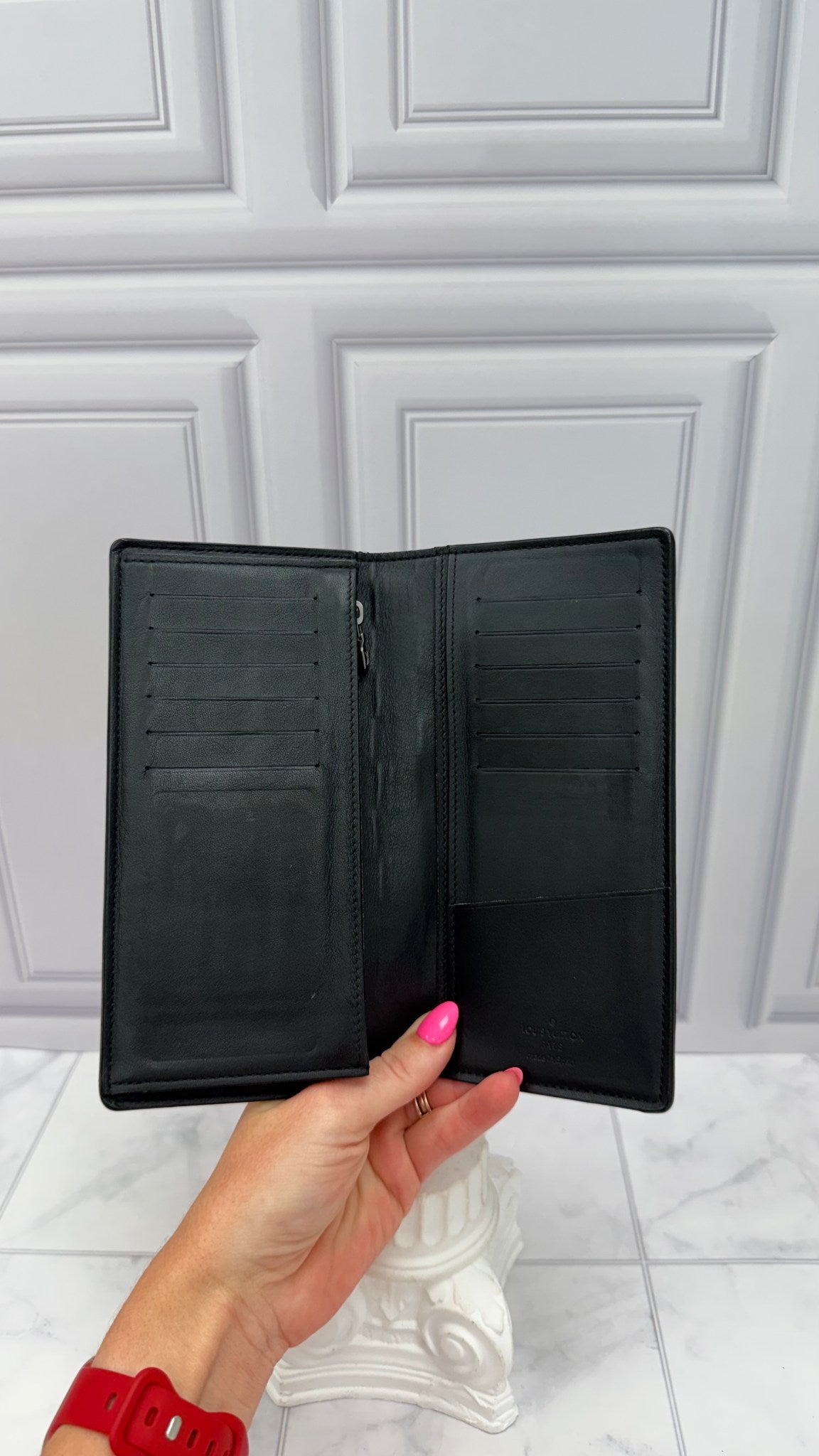 Louis Vuitton Black Damier Infini Brazza Wallet