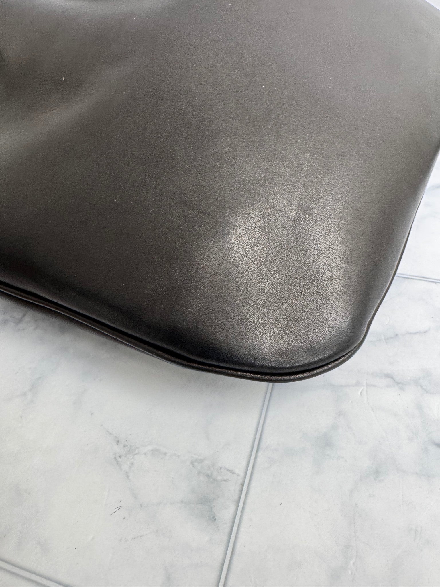 Saint Laurent Black Leather Paris VII Hobo Bag