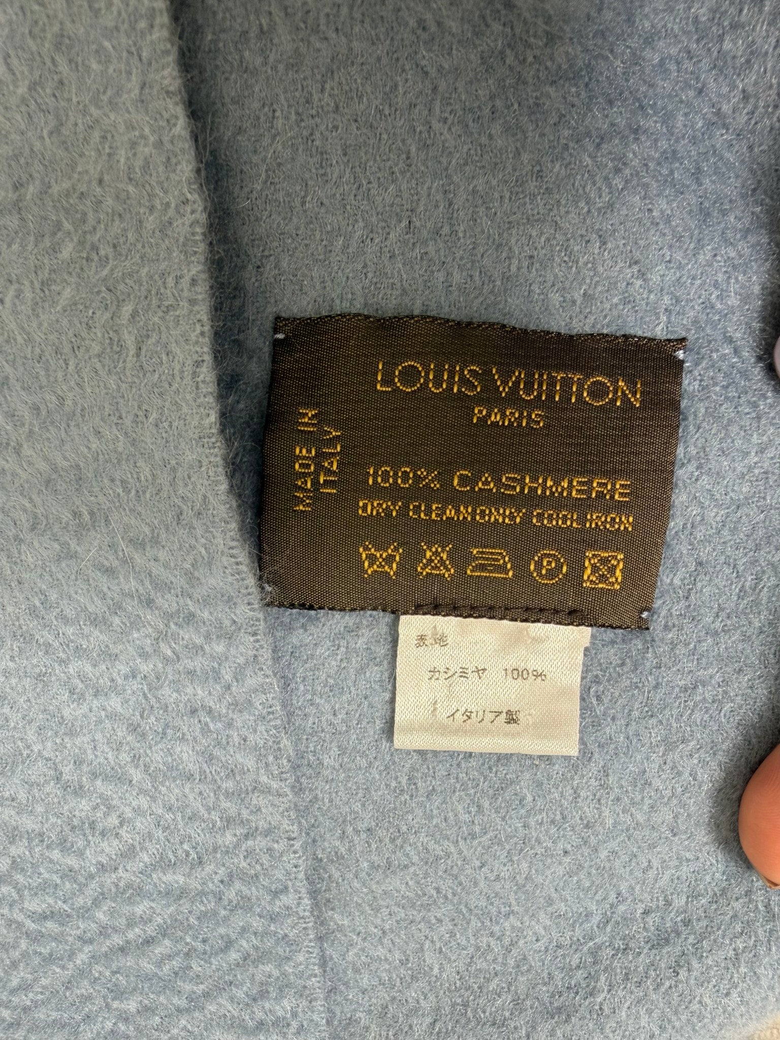 Louis Vuitton Blue Cashmere Scarf