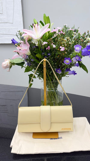 BRAND NEW - Jacquemus Beige Leather Le Bambino Long Shoulder Bag