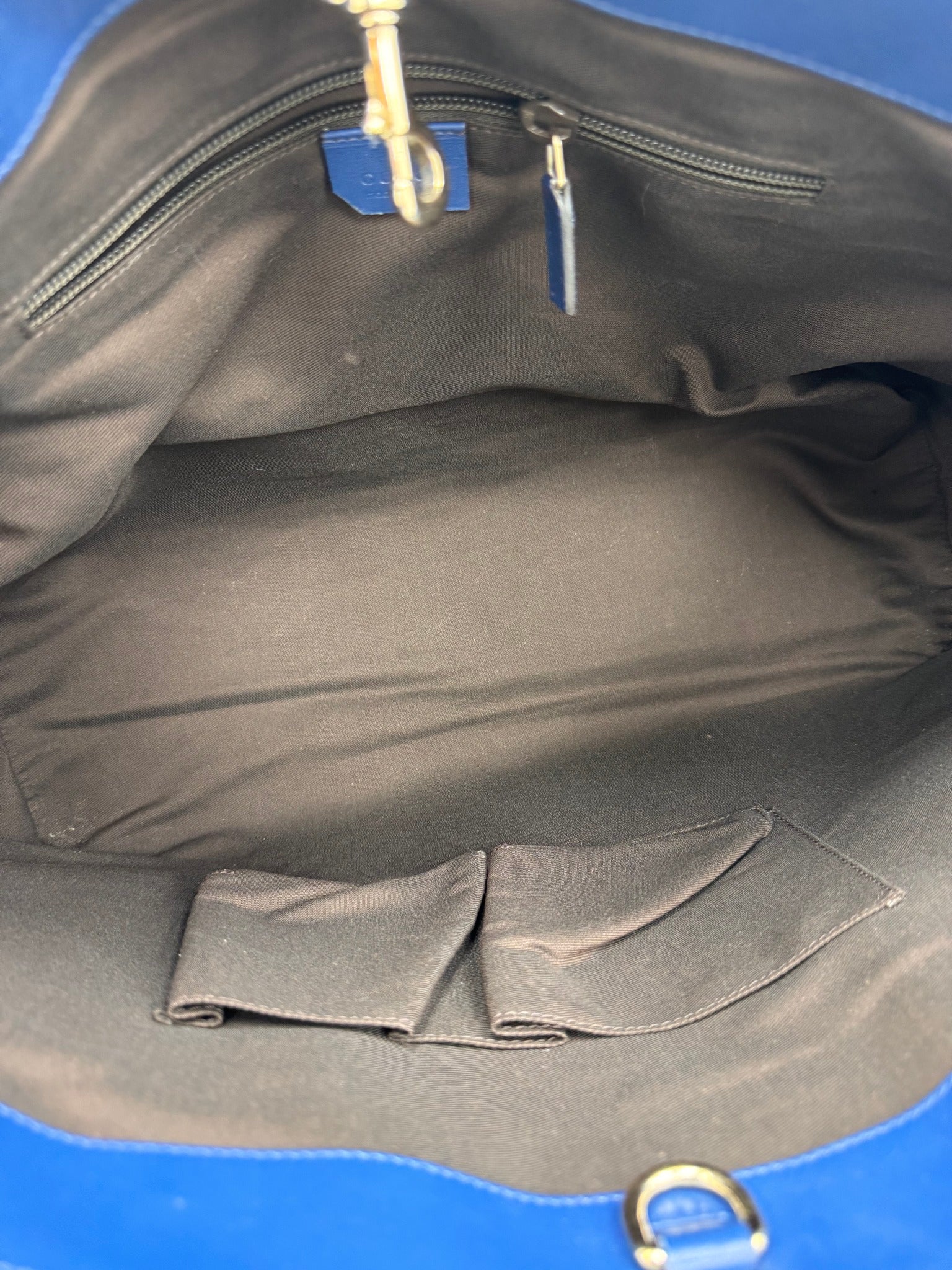 Gucci Blue Diamante Leather Tote Bag