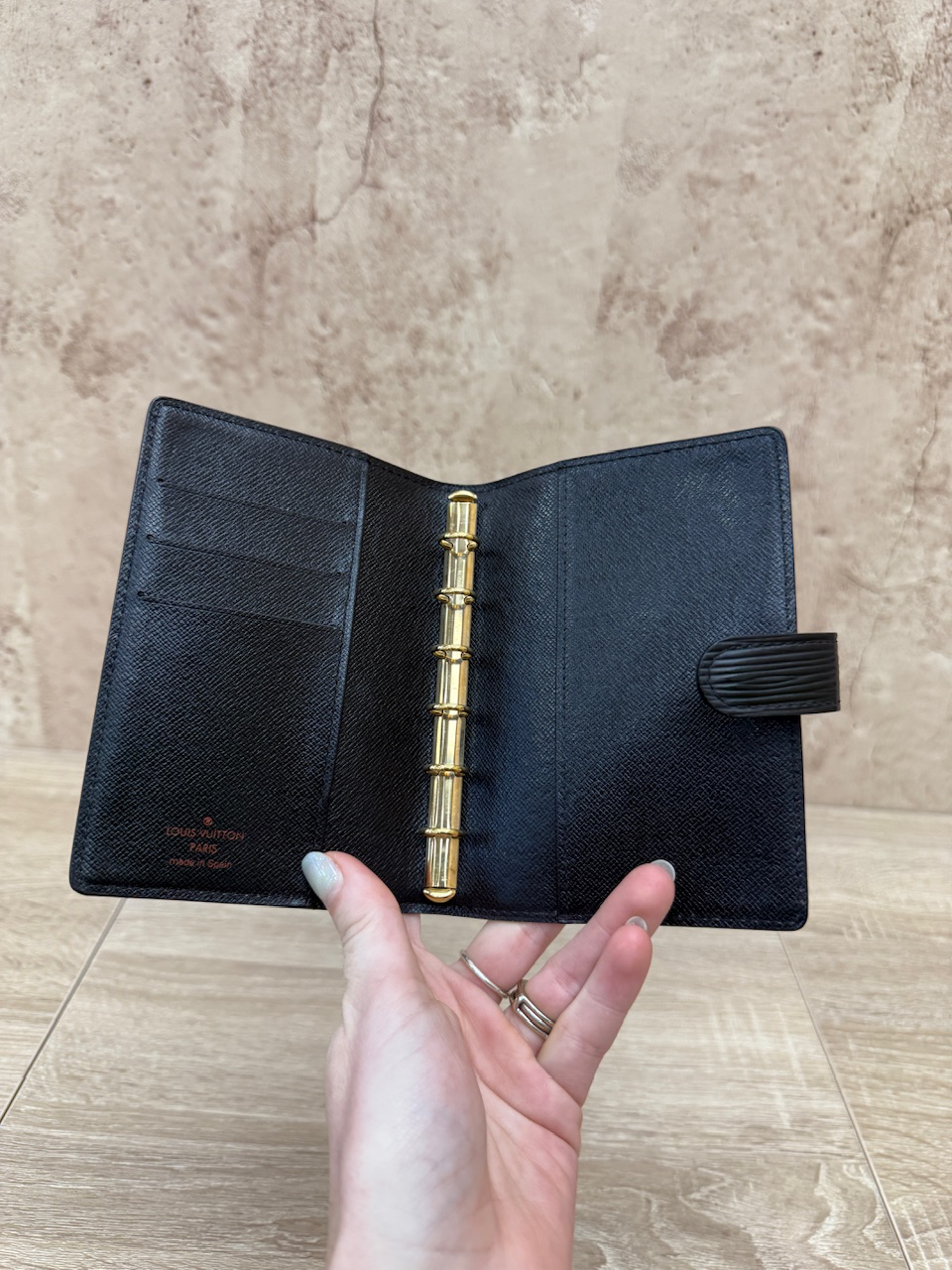 Louis Vuitton Black Epi Passport Agenda PM