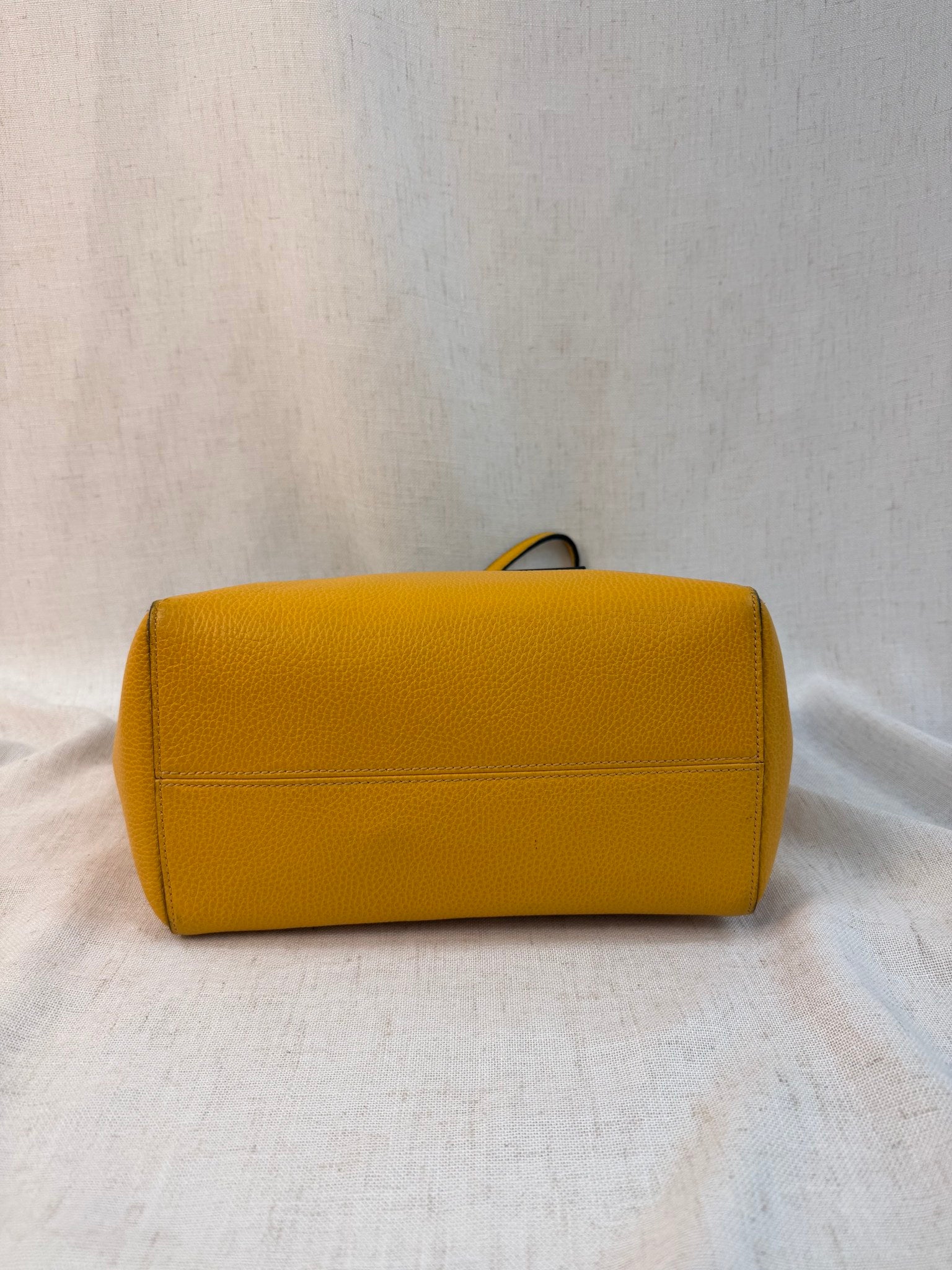 Gucci Yellow Leather Swing Tote Bag