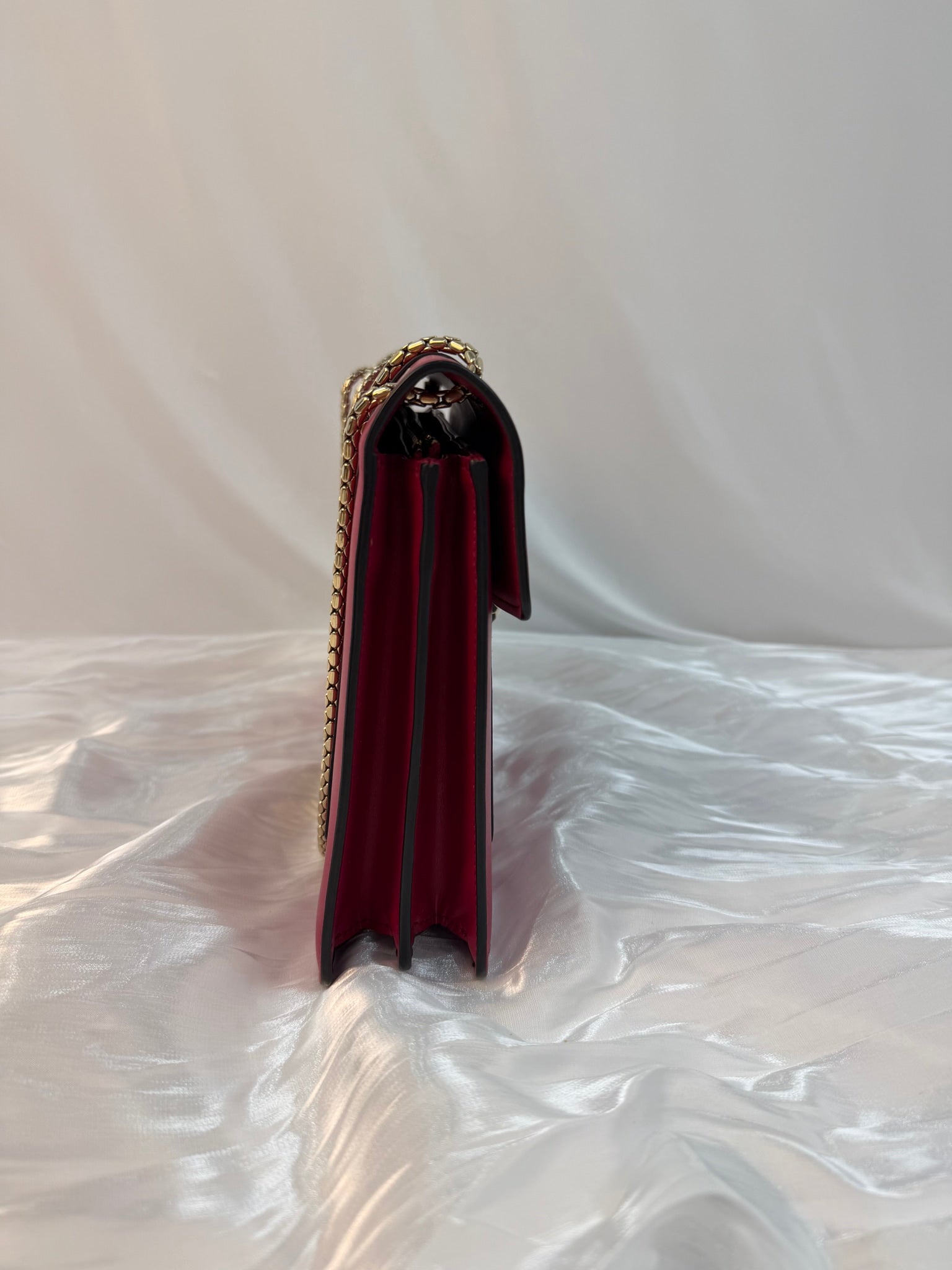 Bvlgari Pink Leather Serpenti Forever Shoulder Bag