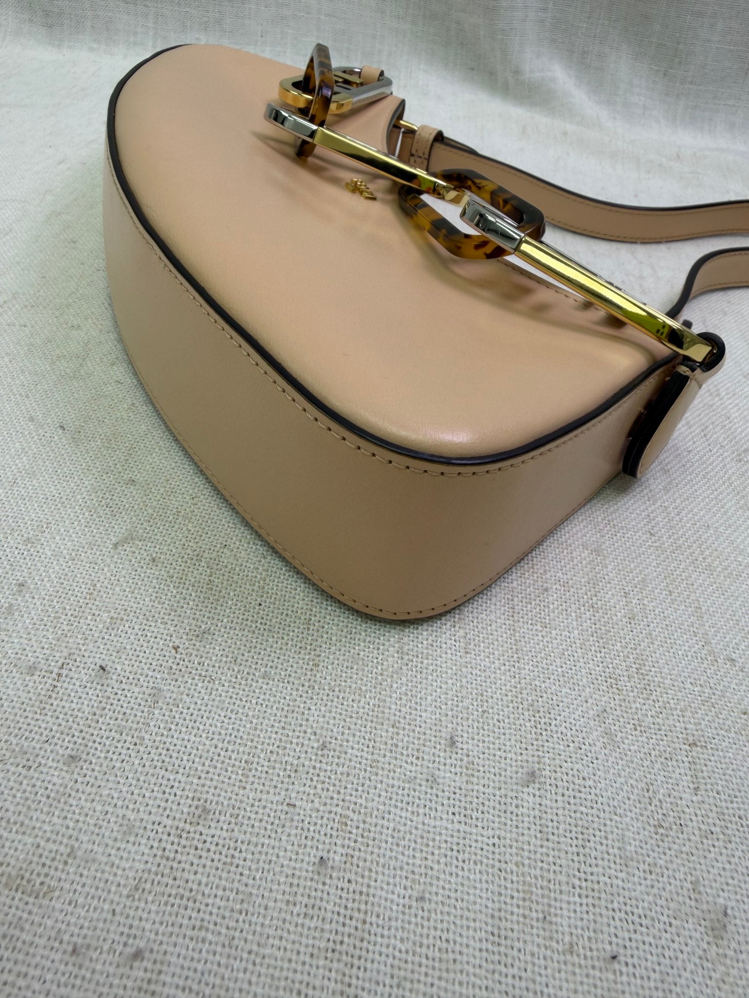 Fendi Peach Leather O'Lock Swing Bag