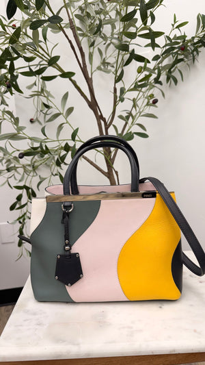 Fendi Multicolor Leather 2 Jours 2Way Handbag