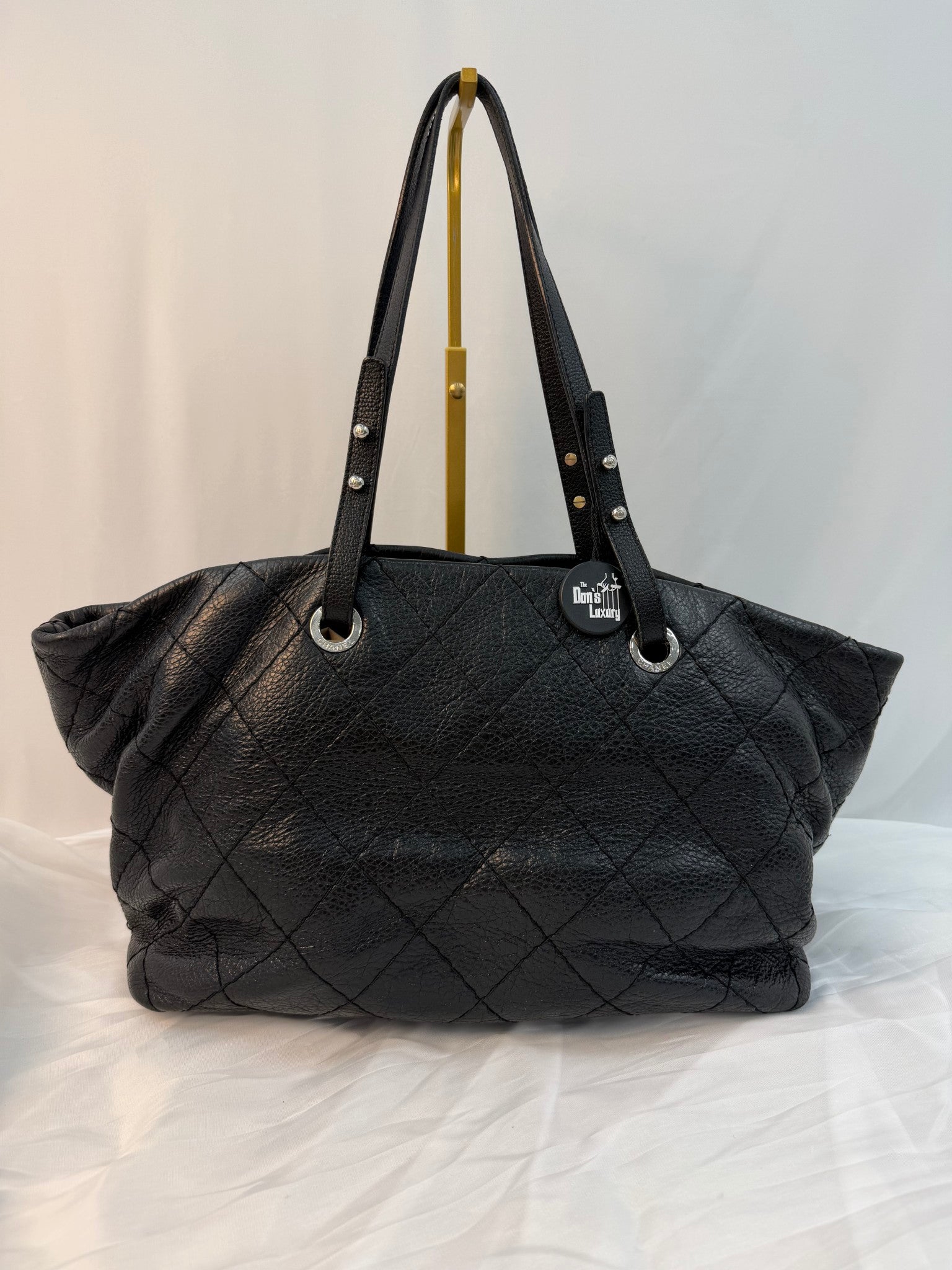 Chanel Black Calfskin On The Road Tote Bag