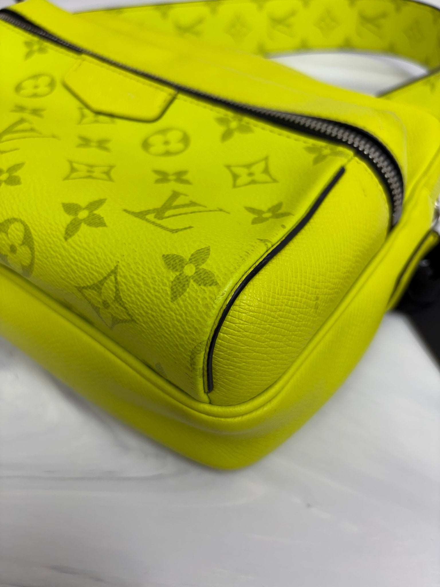 Louis Vuitton Neon Yellow Taigarama Messenger Bag