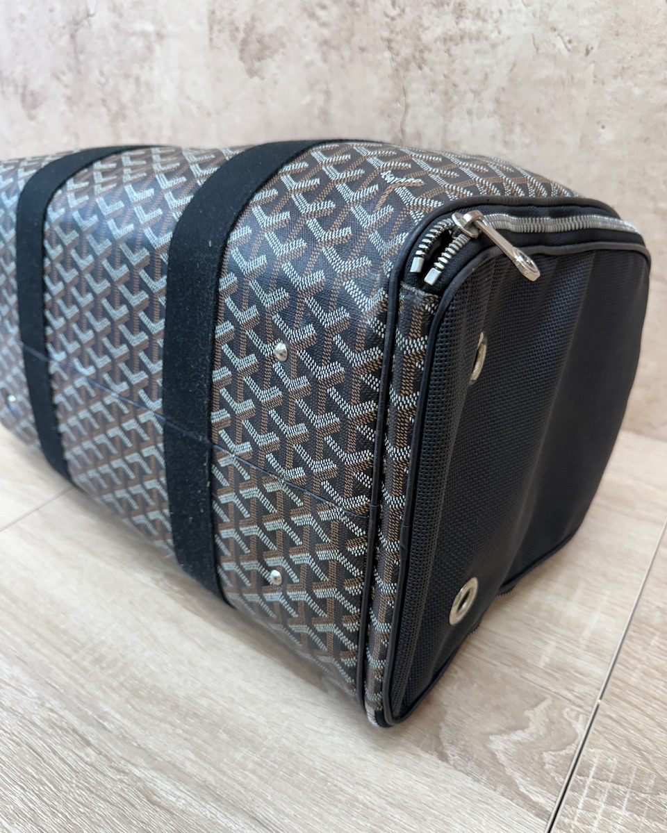 Goyard Black & Brown Voltigeur MM Pet Carrier