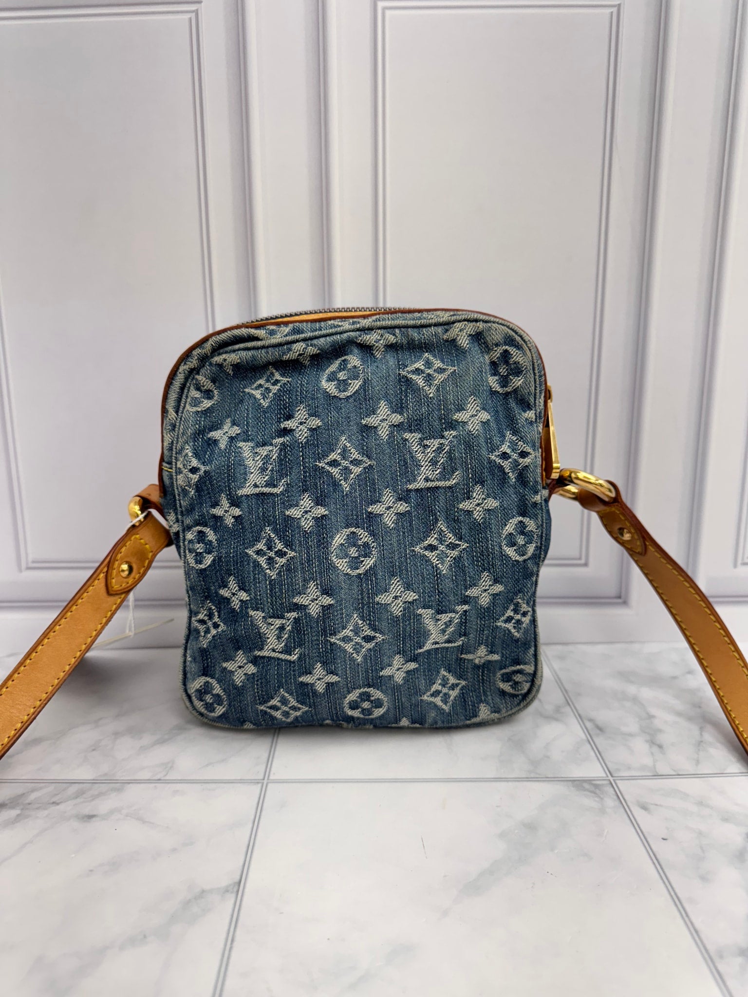 Louis Vuitton Blue Monogram Denim Camera Bag