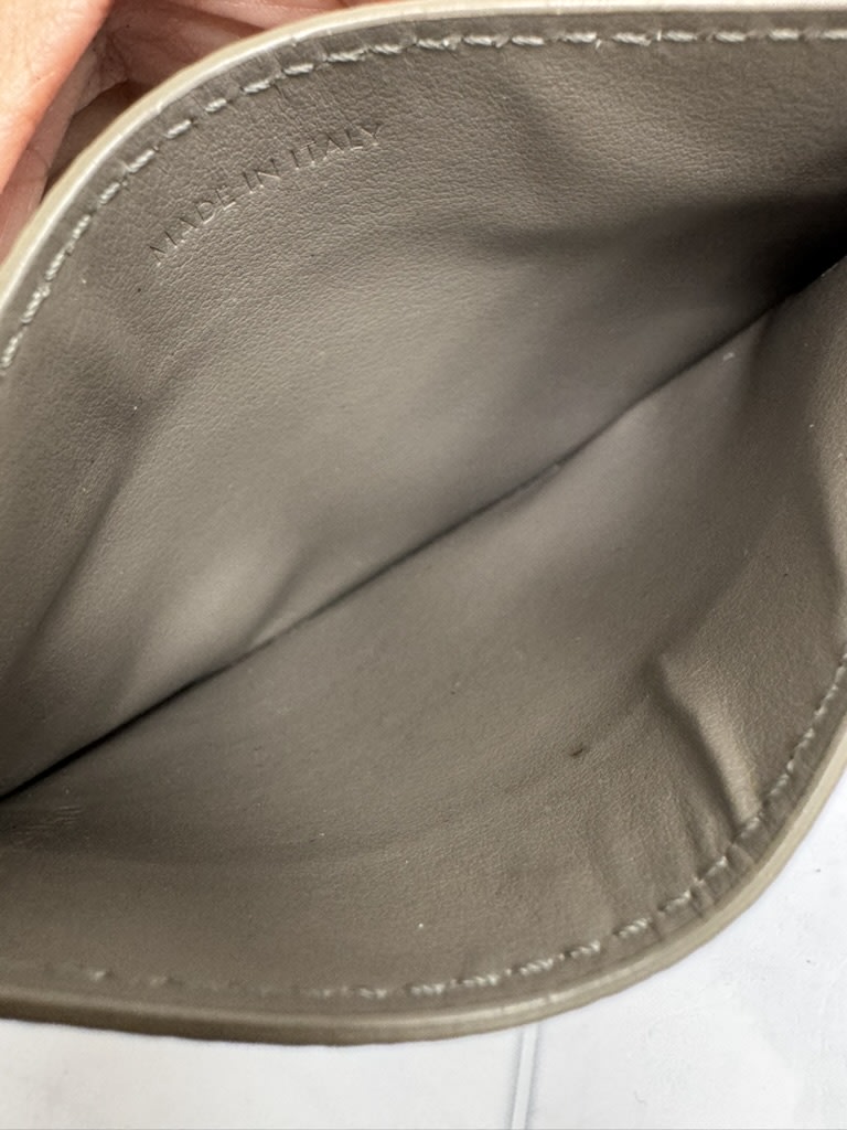 Celine Grey Pebbled Leather Card Case
