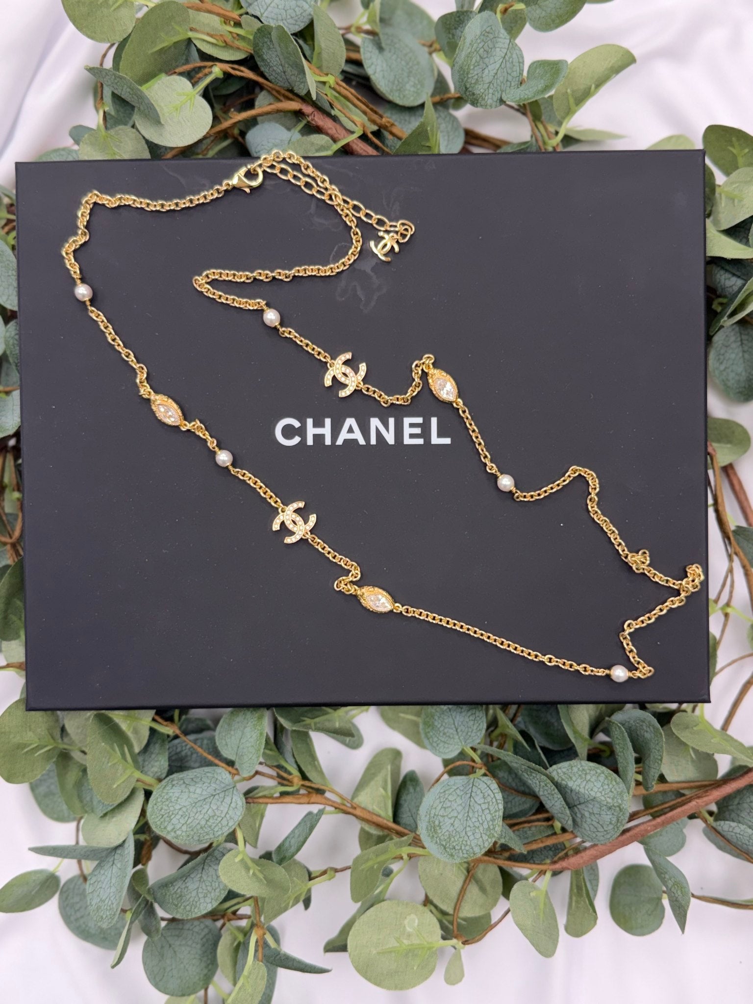Chanel Gold Tone Sautoir Long Necklace