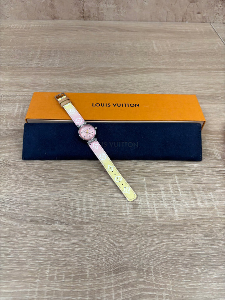 Louis Vuitton Multi Color Leather Band Watch