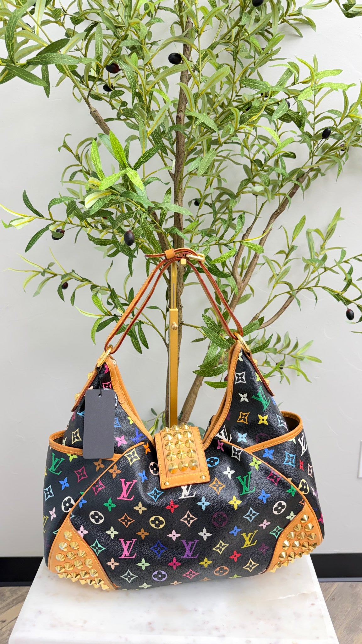 Louis Vuitton Black Monogram Multicolor Chrissie Shoulder Bag 
