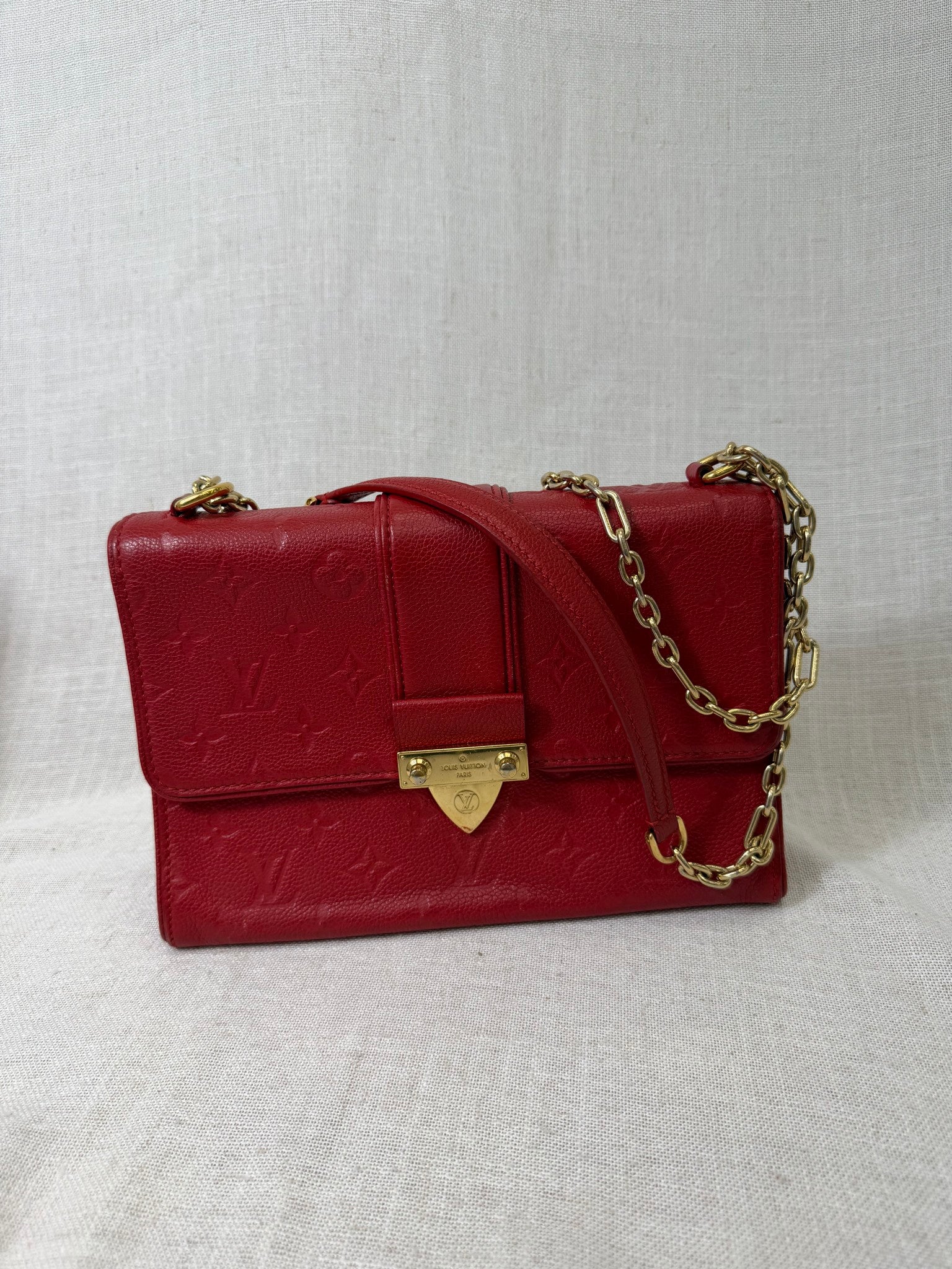 Louis Vuitton Red Empreinte Leather Saint Sulpice BB Bag