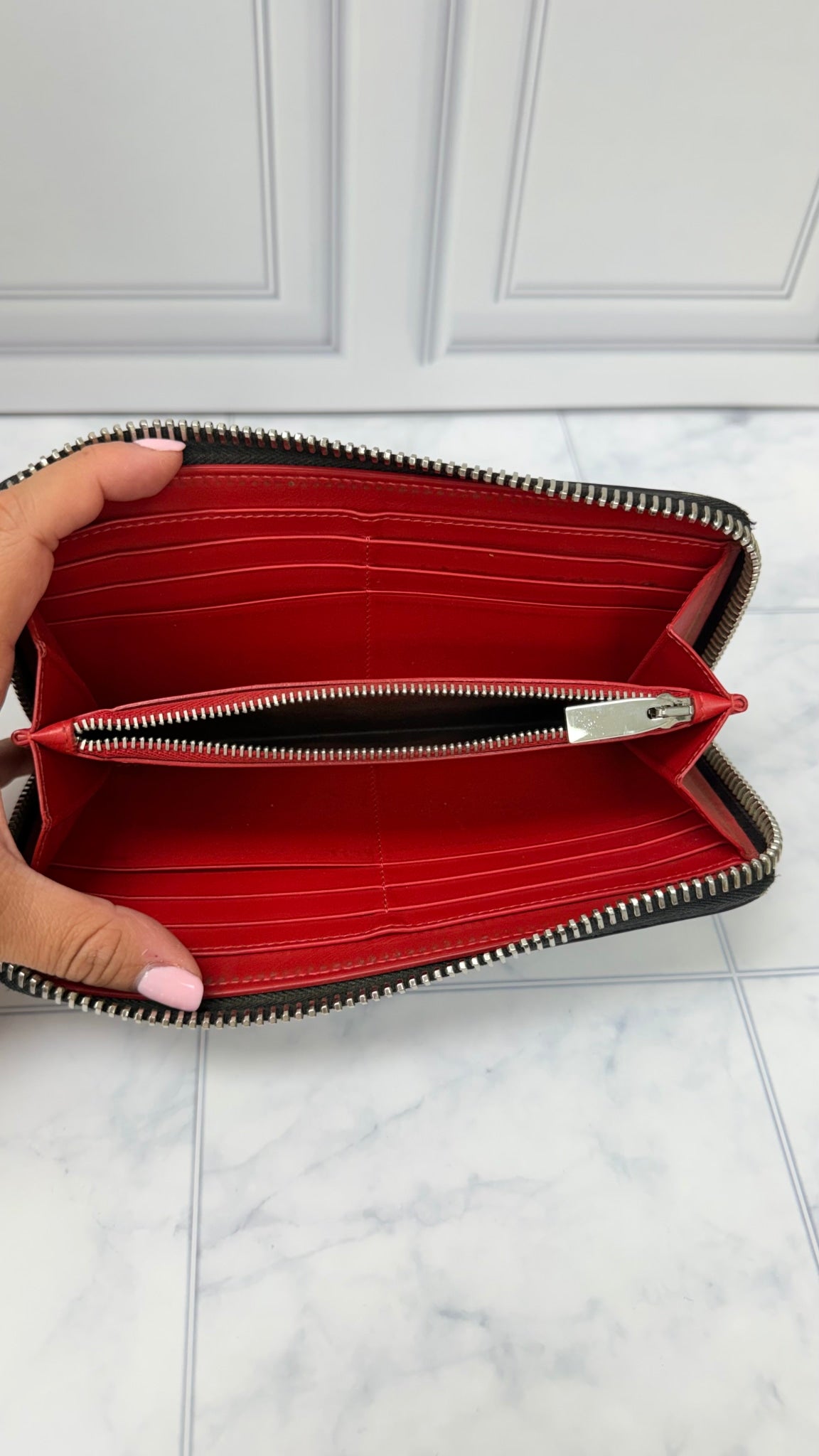 Christian Louboutin Multicolor Leather Panettone Studded Zippy Wallet 