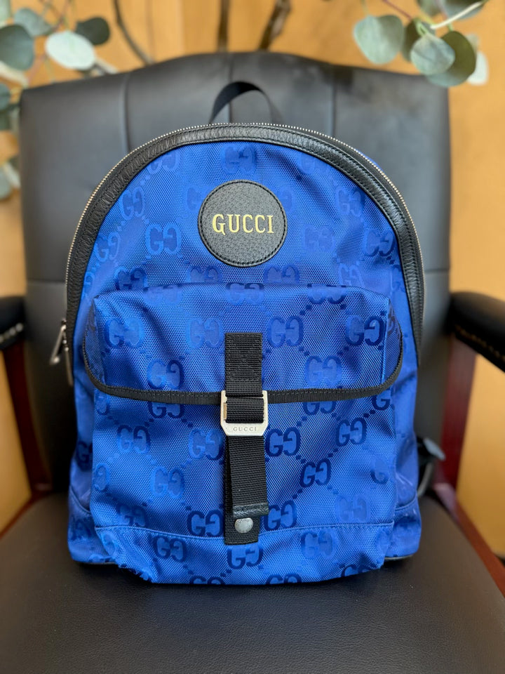 Gucci GG Blue Nylon Off The Grid Backpack