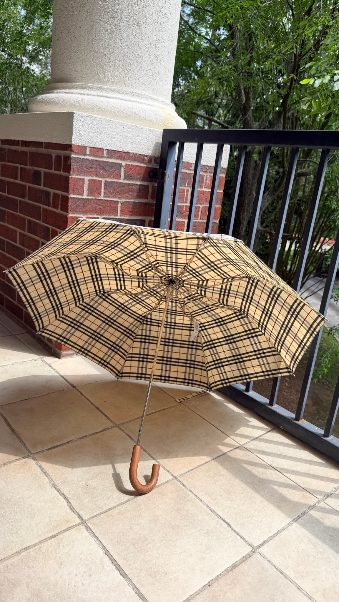 BRAND NEW- Burberry Tan Nova Check  Umbrella
