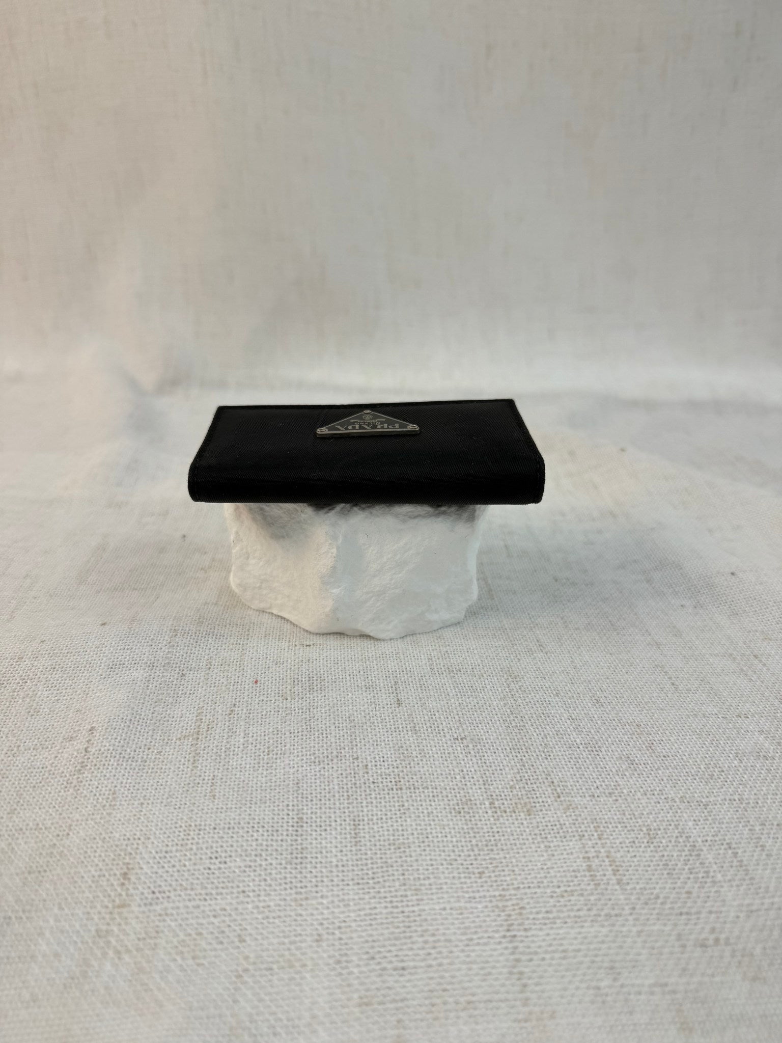 Prada Black Nylon 6 Key Holder