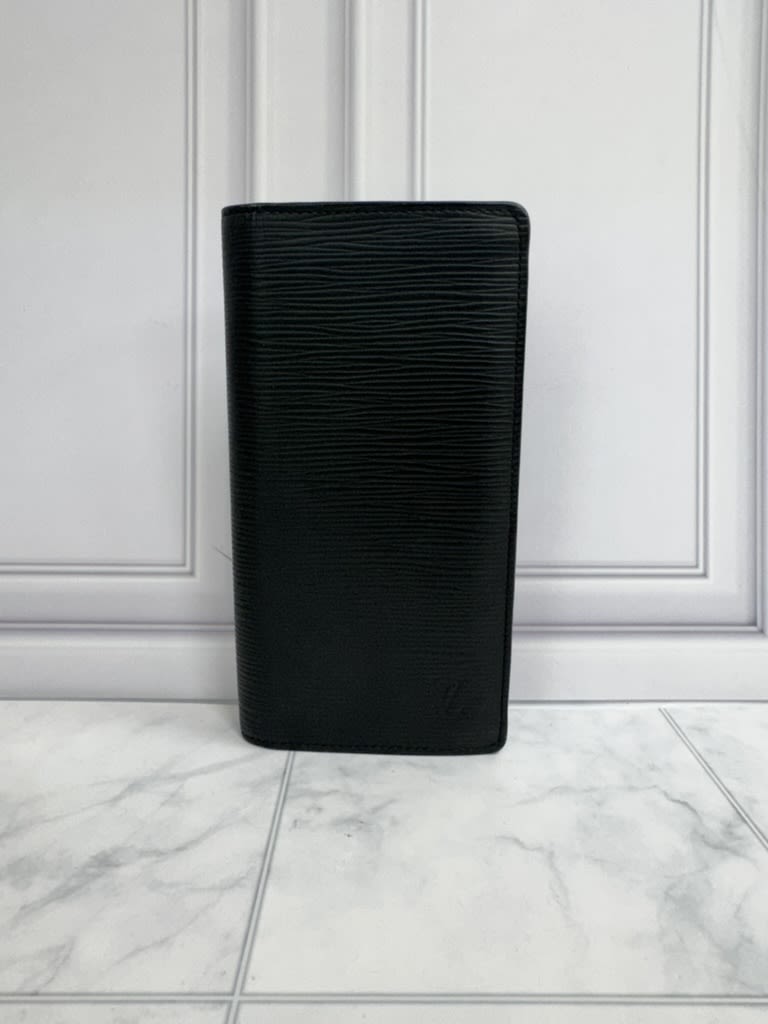 Louis Vuitton Black Epi Brazza Wallet 