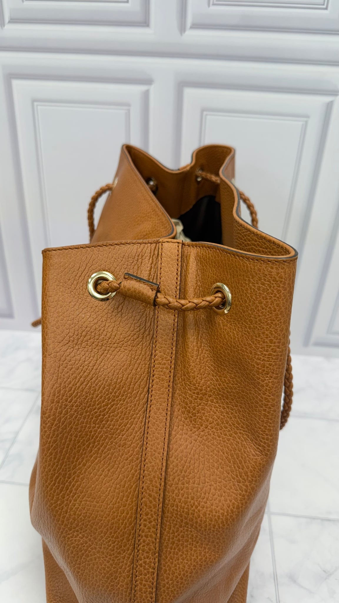 Gucci Brown Leather Gifford Tote