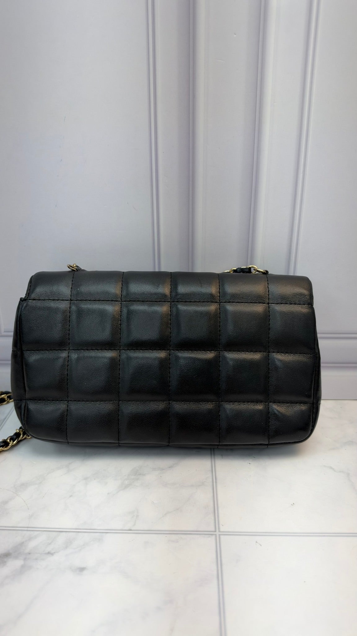 Chanel Lambskin Quilted Mini Chocolate Bar Flap Bag