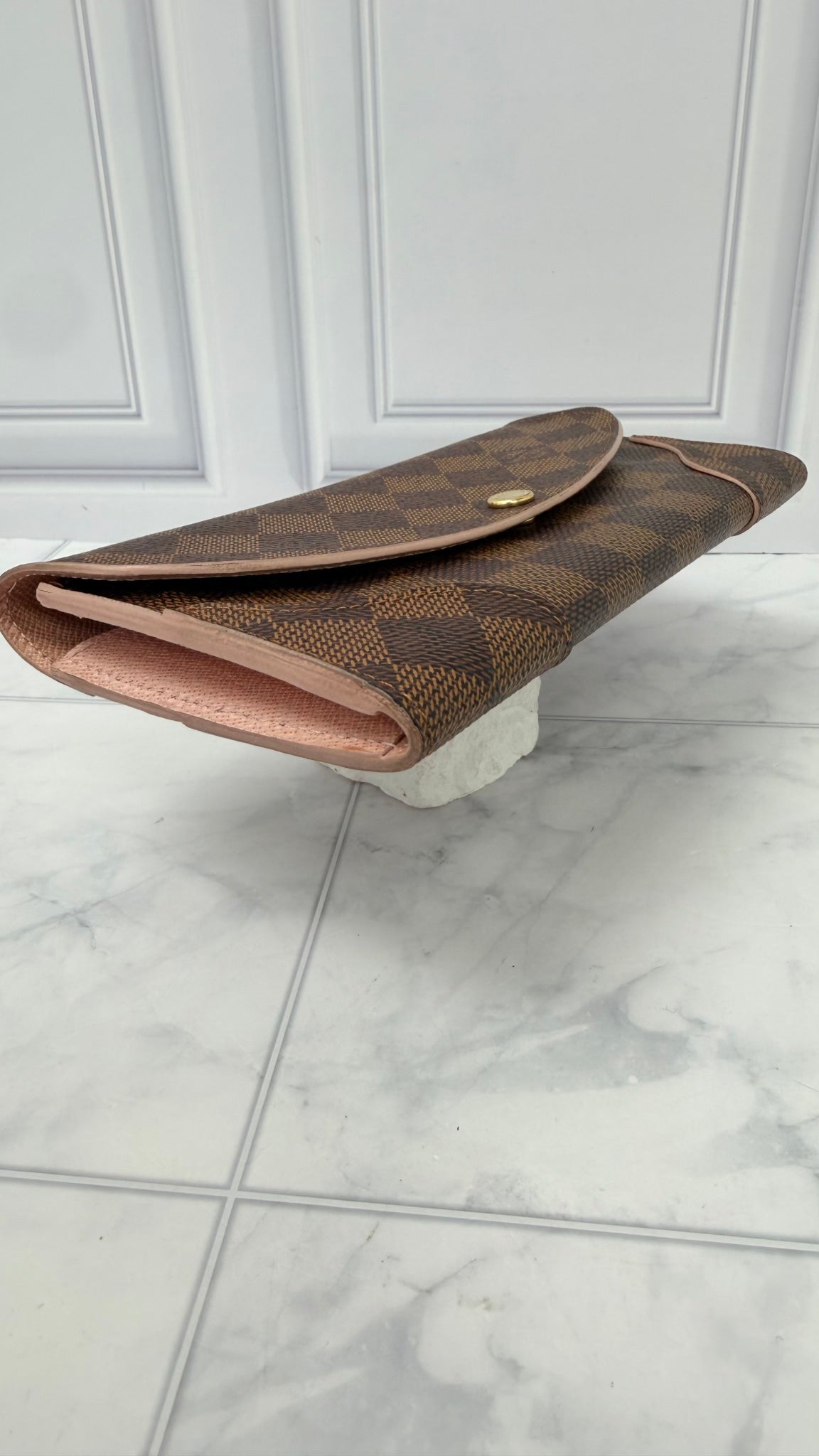 Louis Vuitton Pink Damier Ebene Caissa Wallet