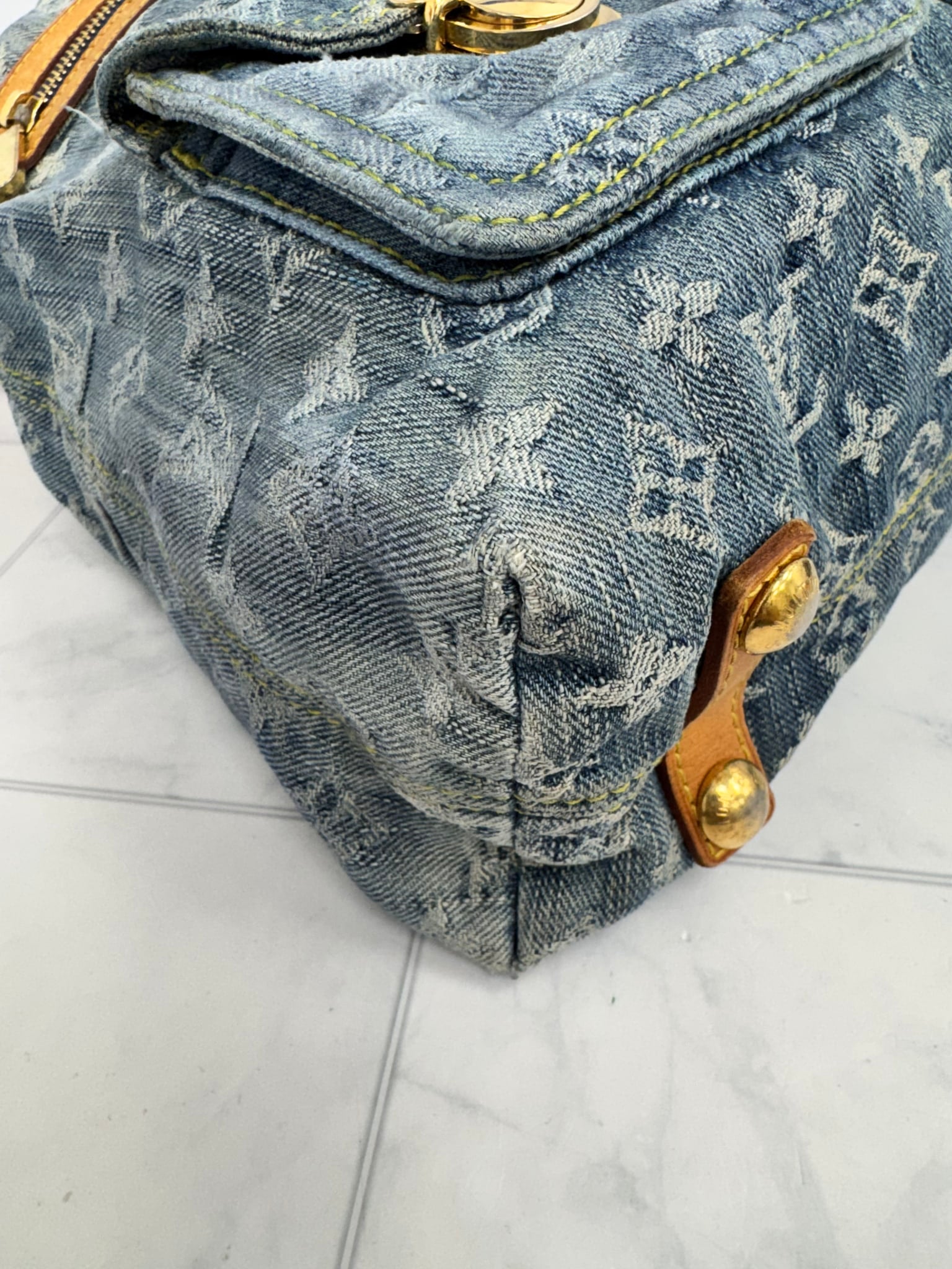 Louis Vuitton Blue Monogram Denim Baggy GM