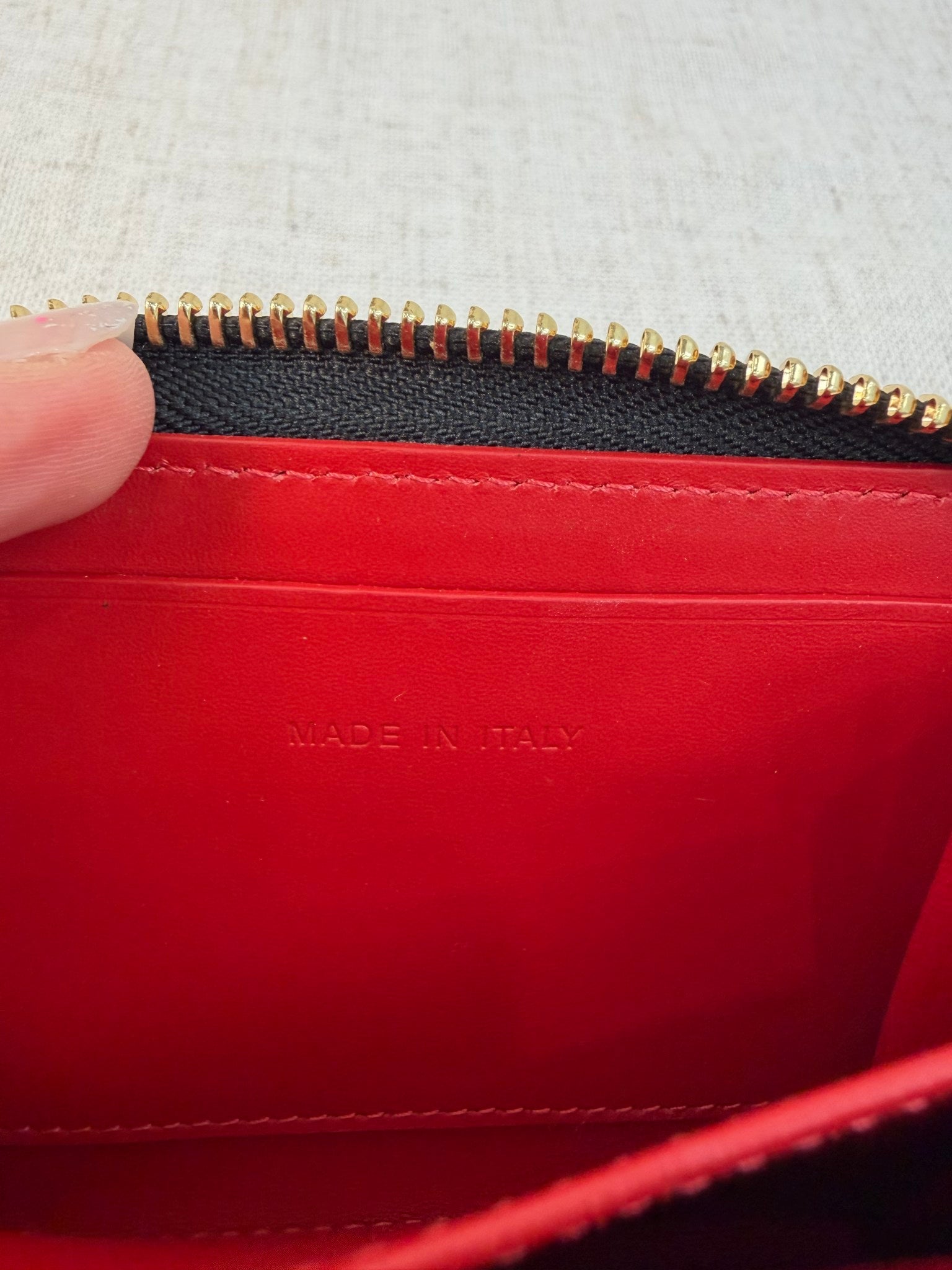 Christian Louboutin Black Leather Studded Compact Wallet