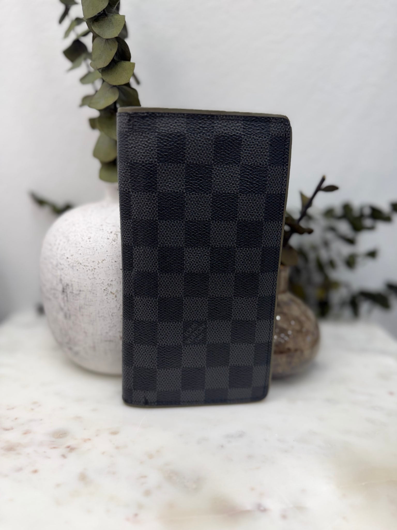 Louis Vuitton Damier Graphite  & Green Brazza Wallet