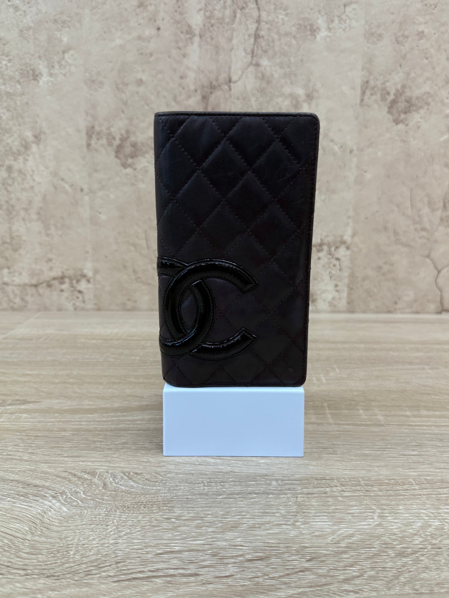 Chanel Brown Quilted Calfskin CC Long Wallet
