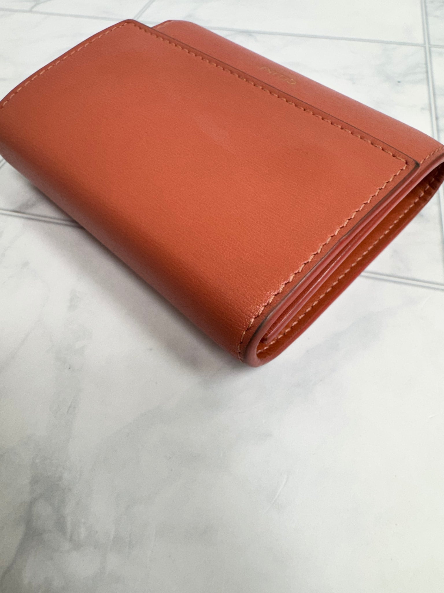 Celine Peach Small Trifold Wallet
