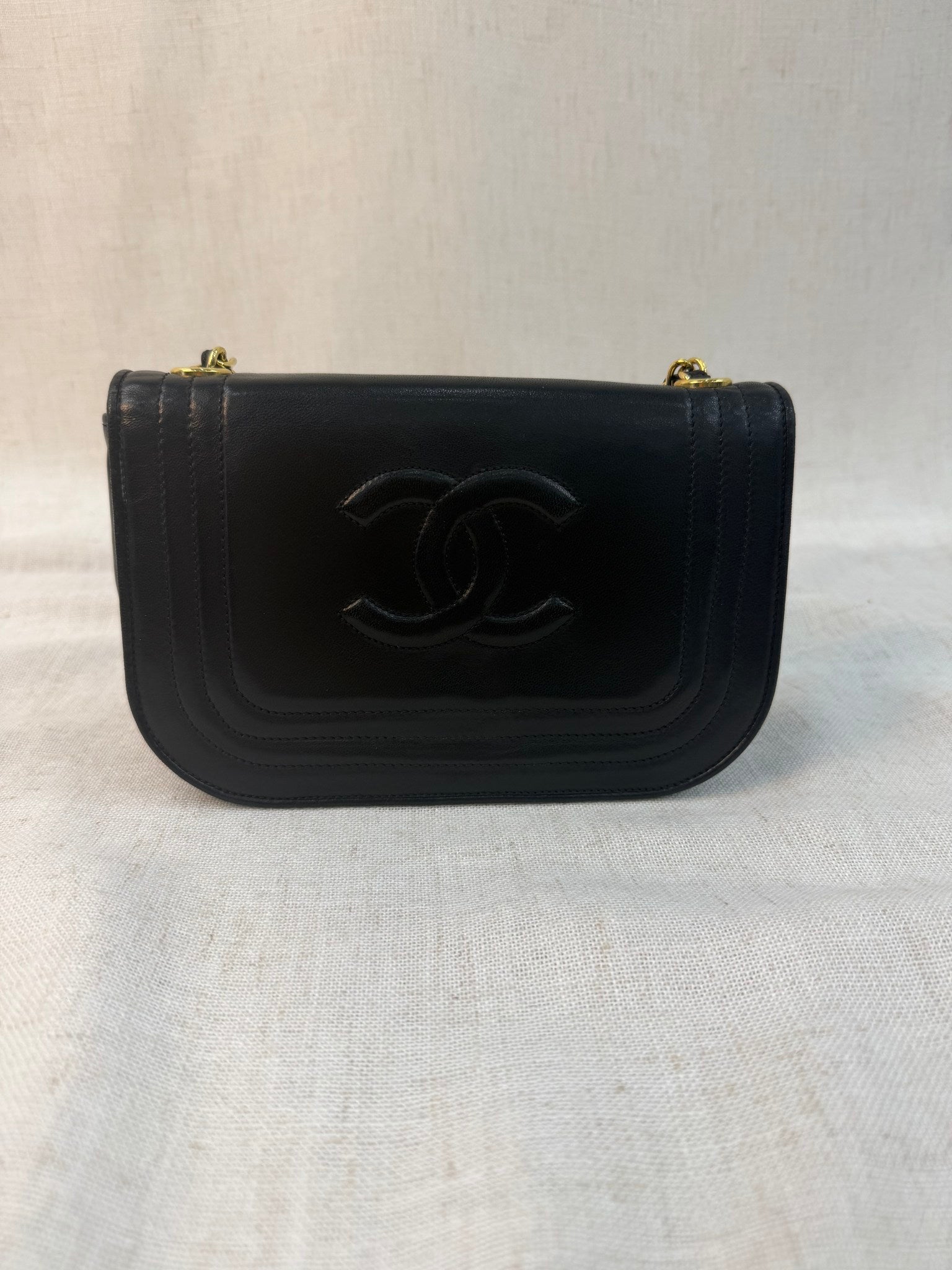 Chanel Black Lambskin Timeless CC Flap Bag