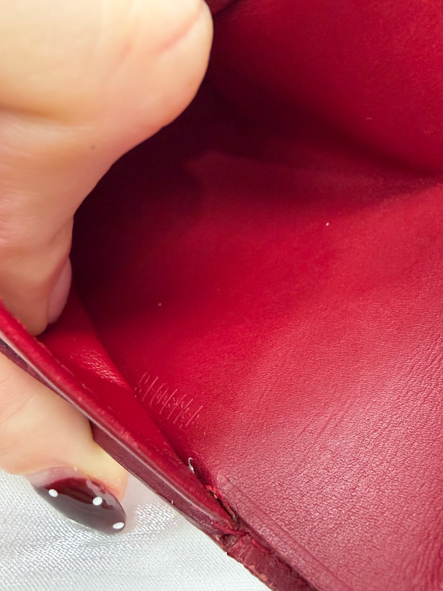 Louis Vuitton Red Vernis Elise Wallet