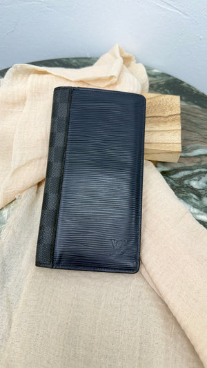 Louis Vuitton Bicolor Epi & Damier Graphite Brazza Wallet