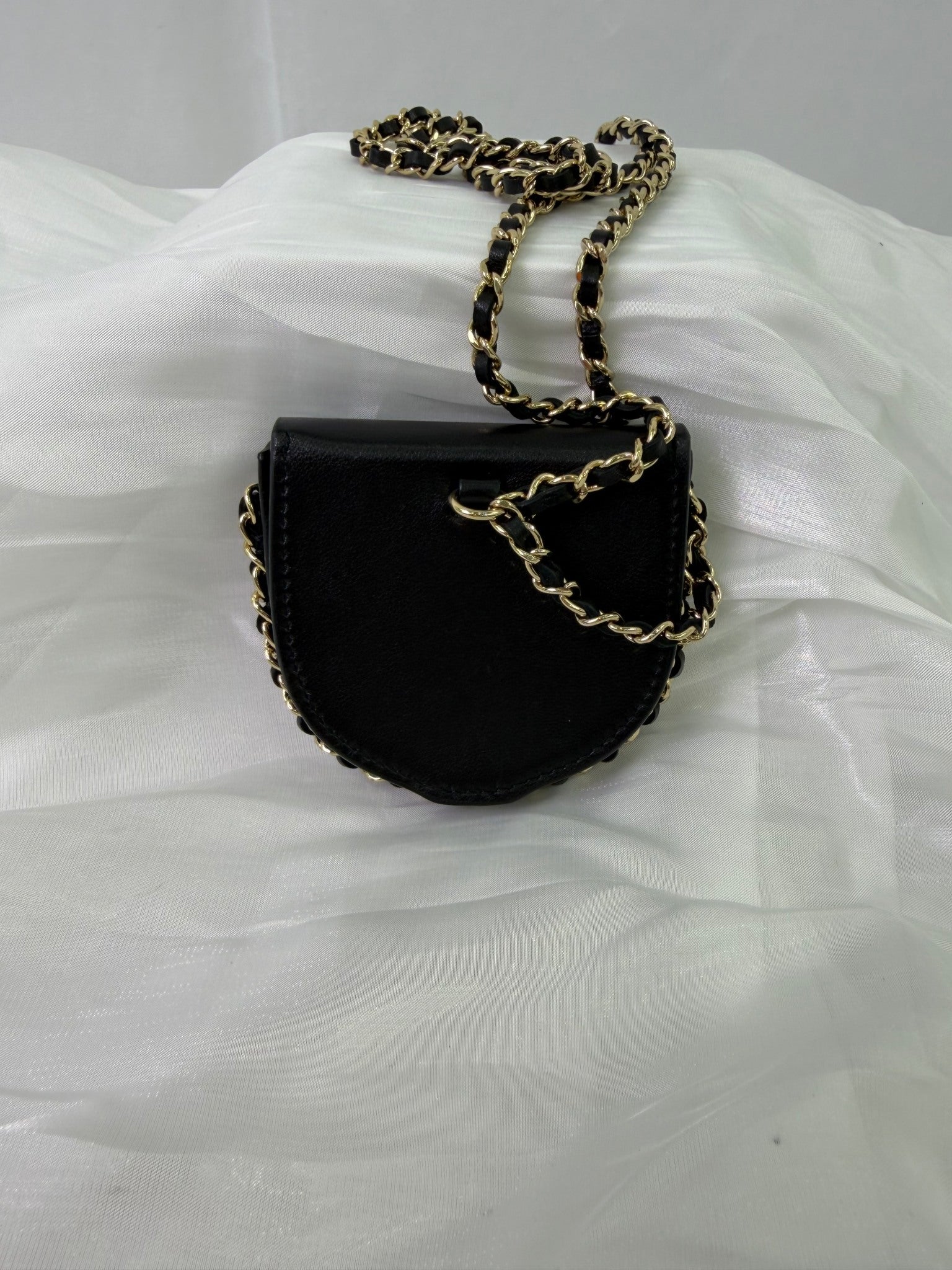 Chanel Black Lambskin Mini Coco Mail Flap Bag