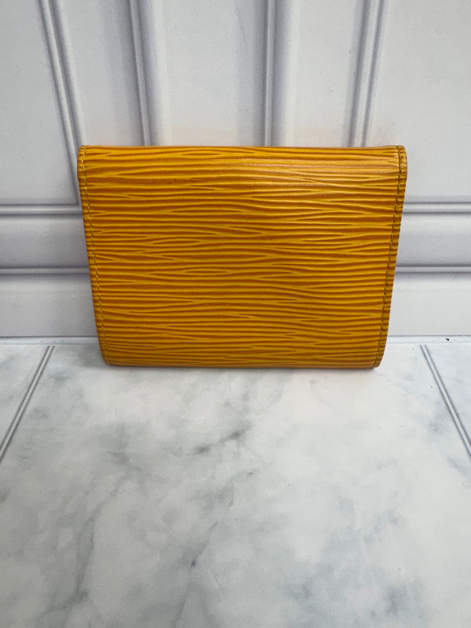 Louis Vuitton Yellow Epi Porte Monnaie Simple Coin Case