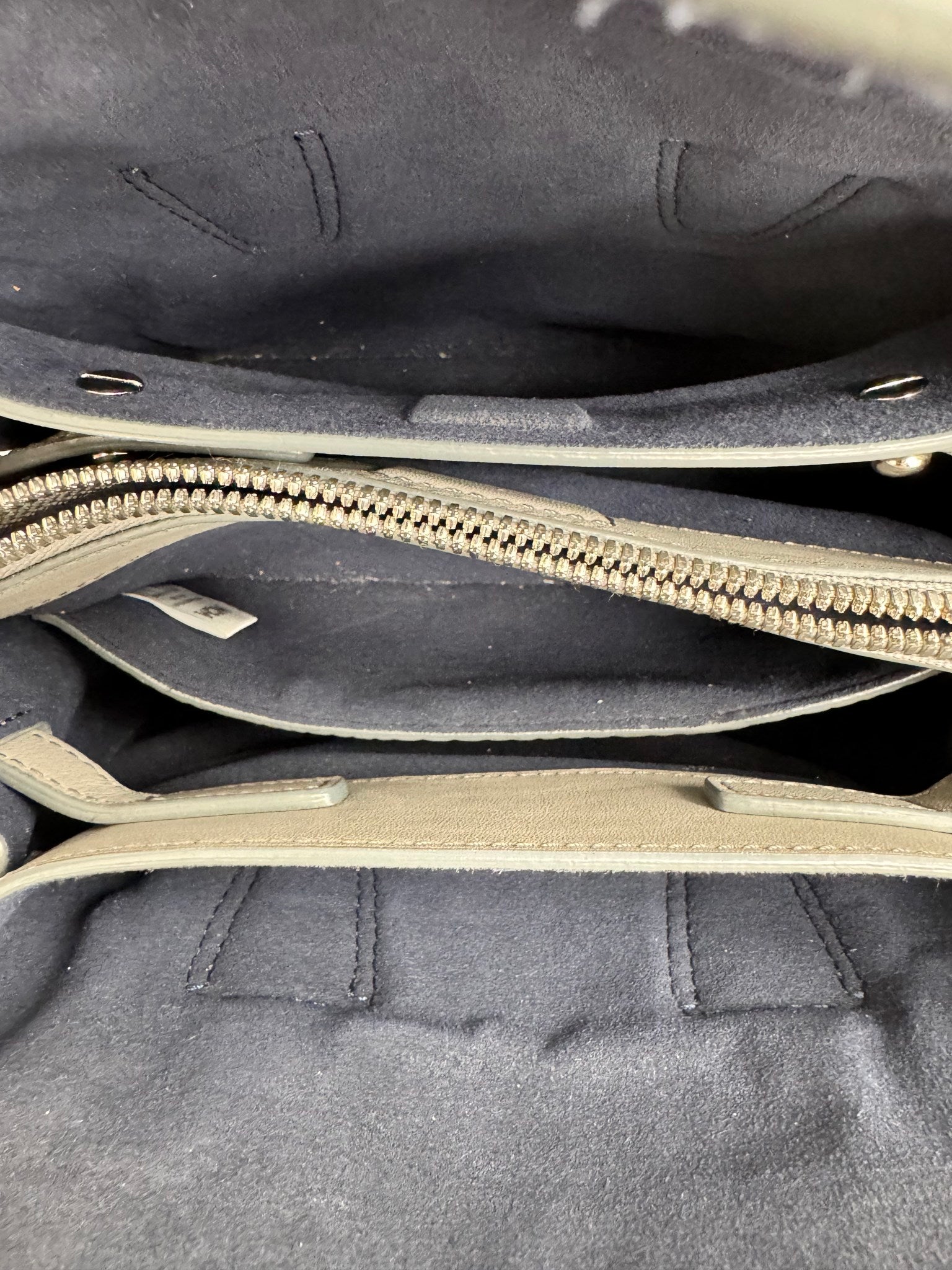 MCM Grey Leather Star Eyed Bunny Mini Tote Bag