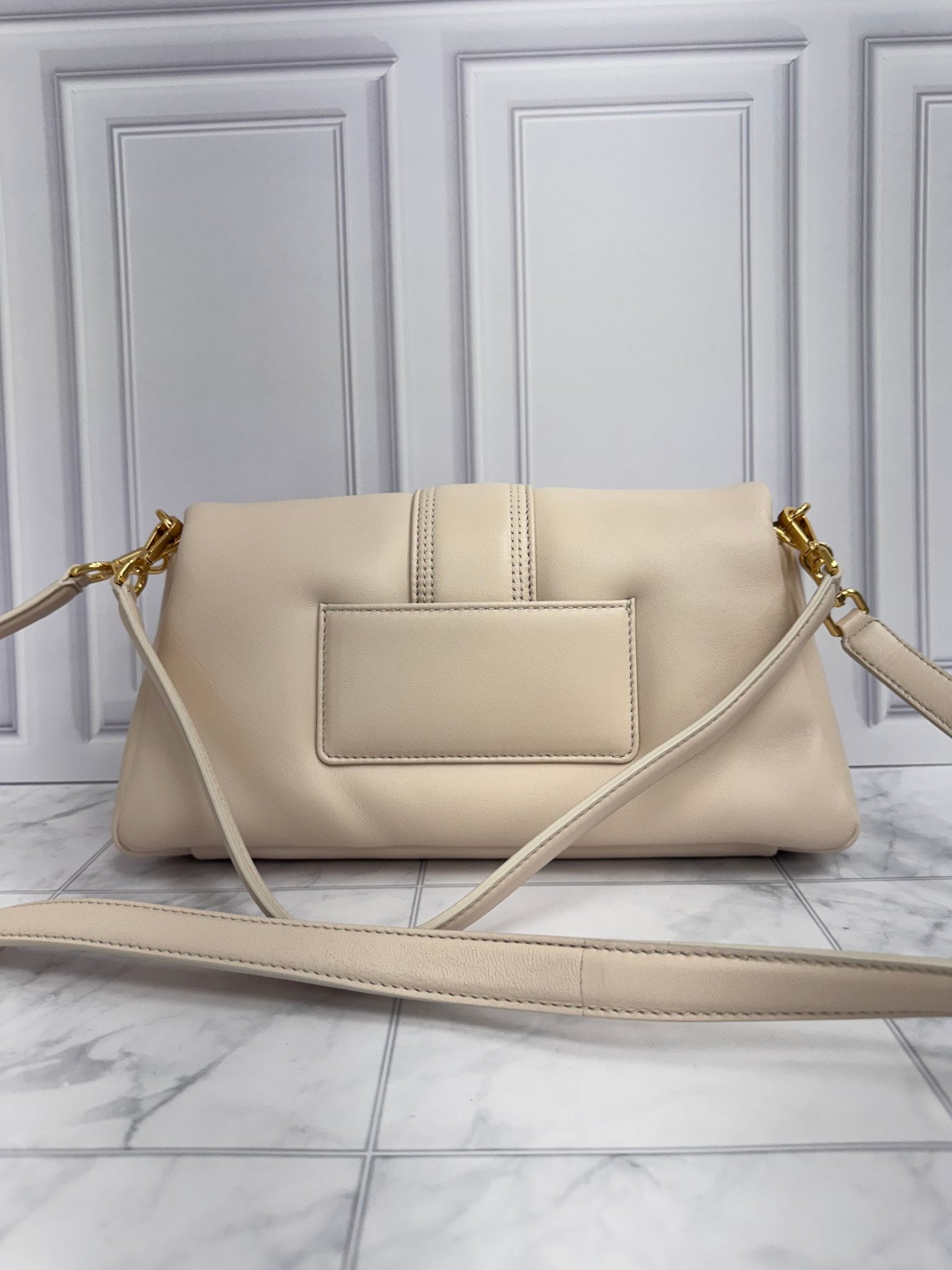 LIKE NEW  - Jacques Beige Padded Shoulder Bag