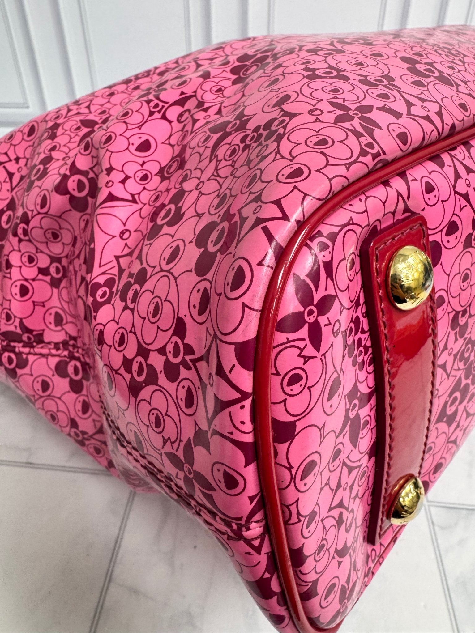 Louis Vuitton x Takashi Murakami Pink Printed PVC Rose Cosmic Blossom PM