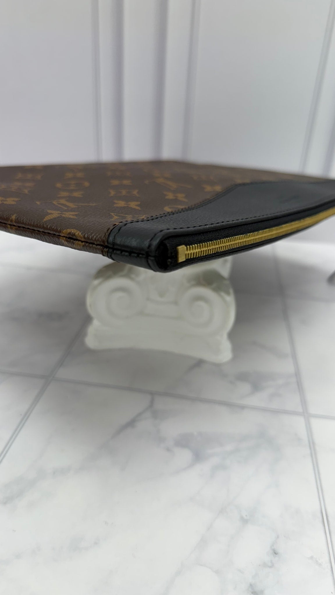 Louis Vuitton Monogram & Black Zipper Pouch