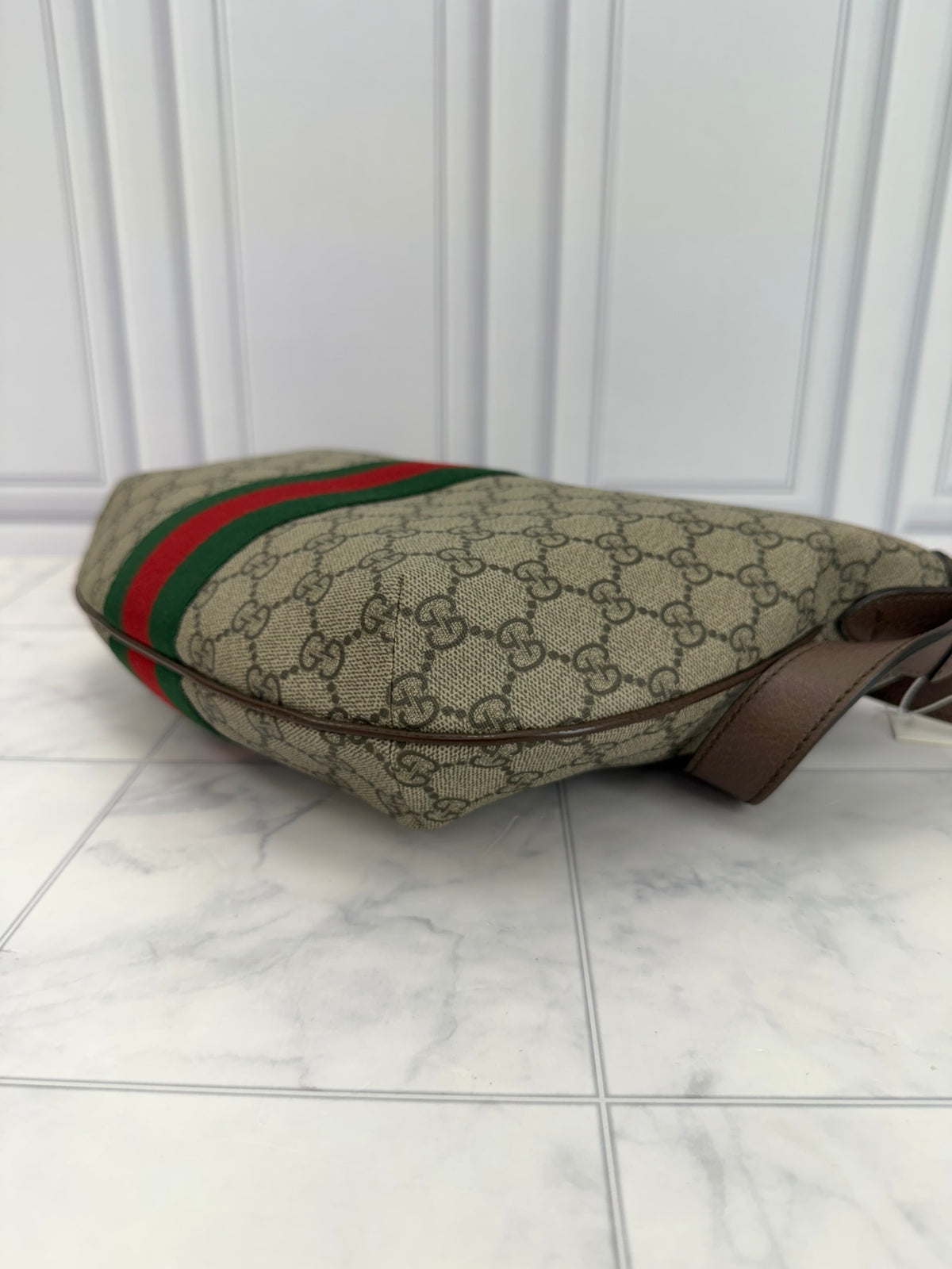 Gucci GG Supreme Ophidia Small Half Moon Hobo Shoulder Bag